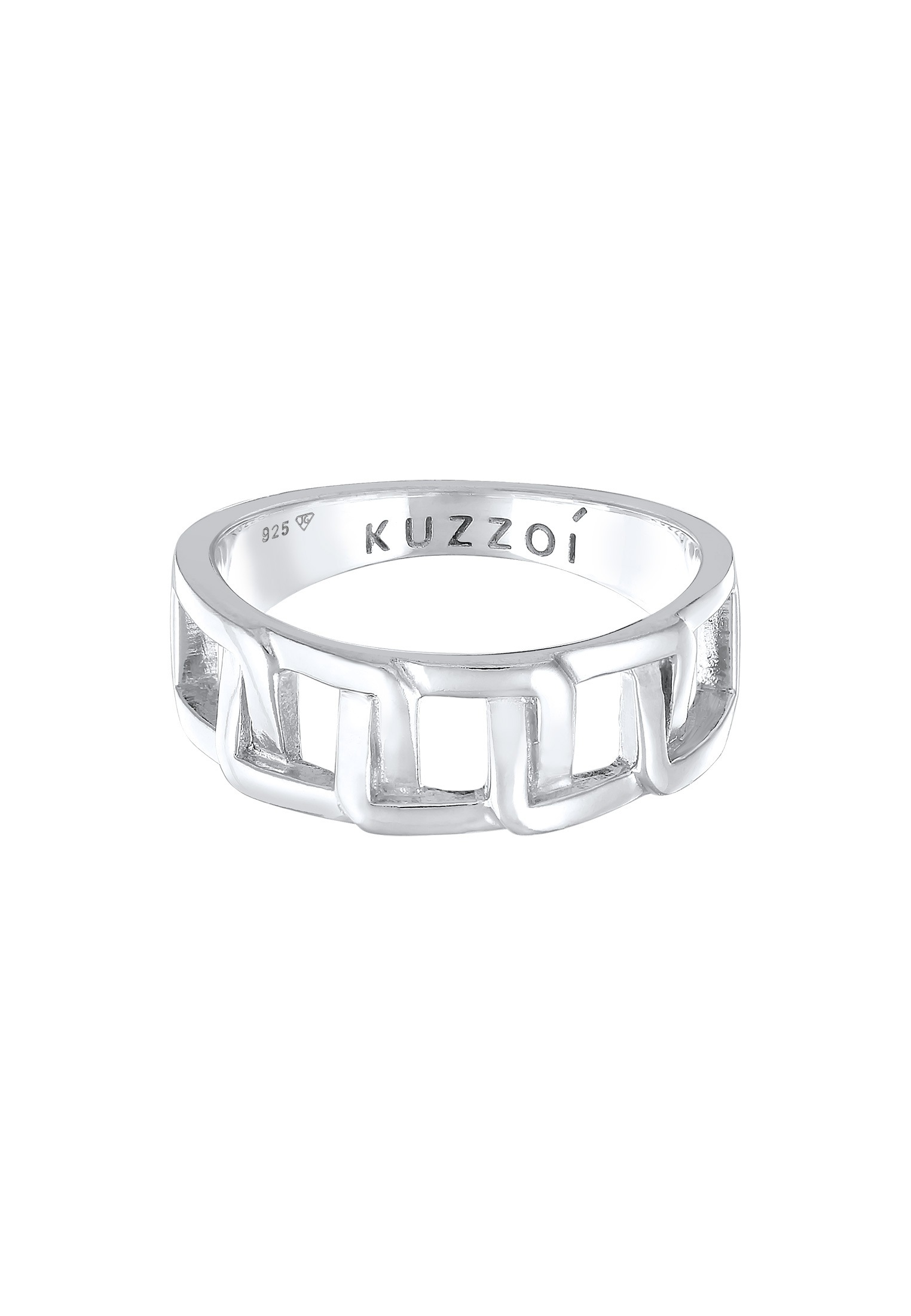 Kuzzoi Silberring »Ring Herren Chunky Chain Glieder Look 925 Silber«