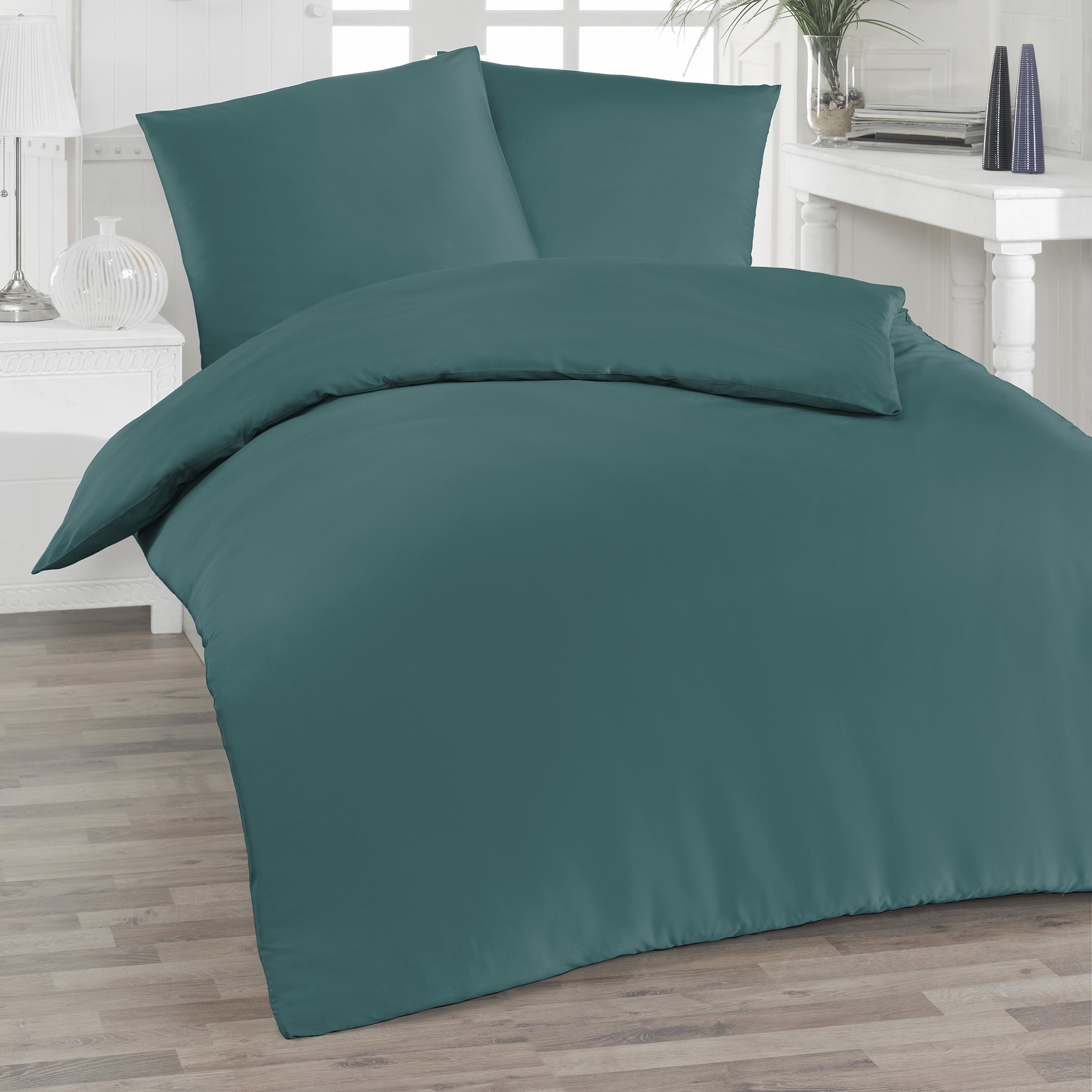 Florella Bettwäsche »Uni, Edel Satin, 100 % Baumwolle«