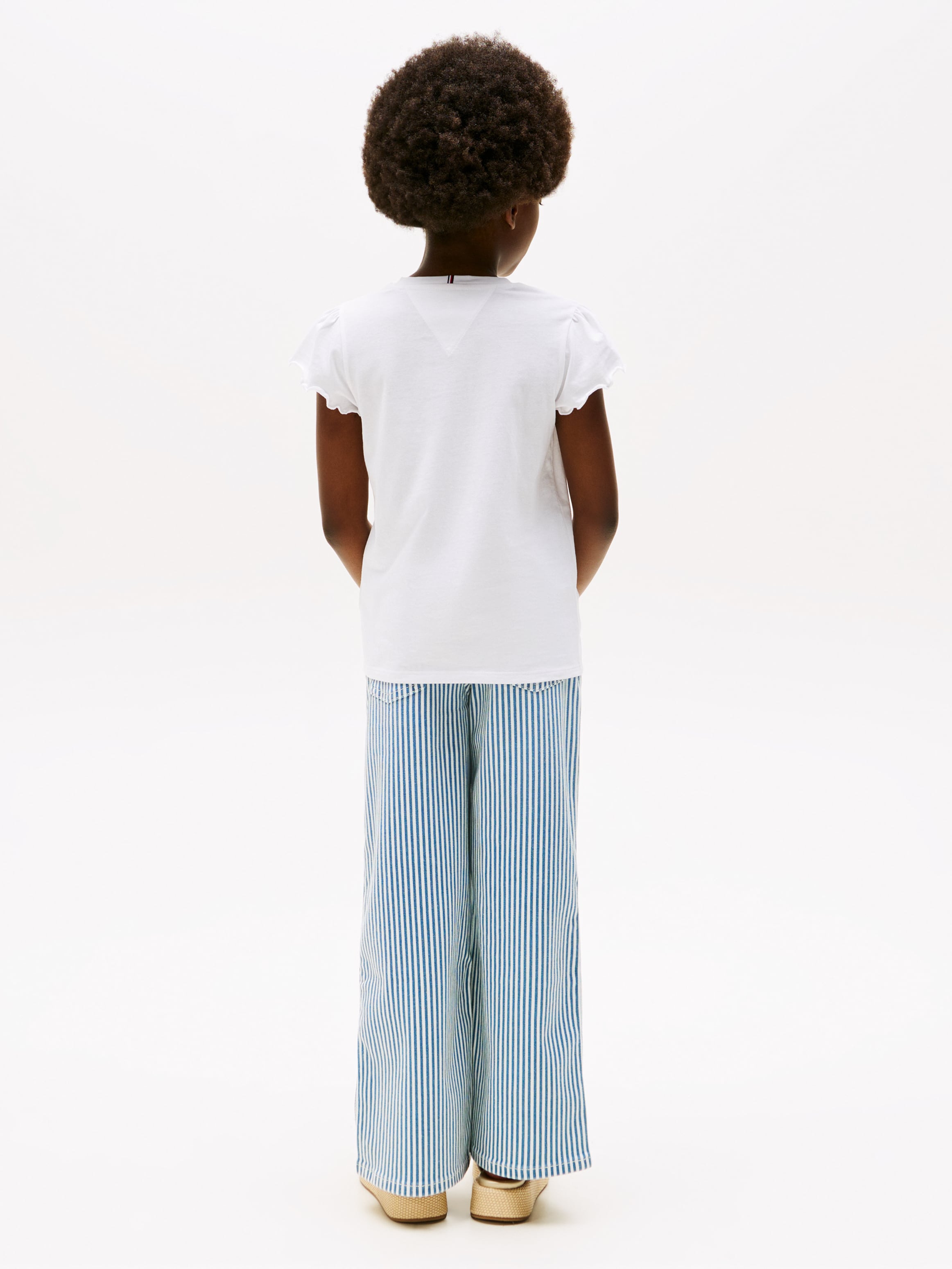 Tommy Hilfiger T-Shirt »ESSENTIAL RUFFLE SLEEVE TOP«, mit gewelltem Ärmelabschluss