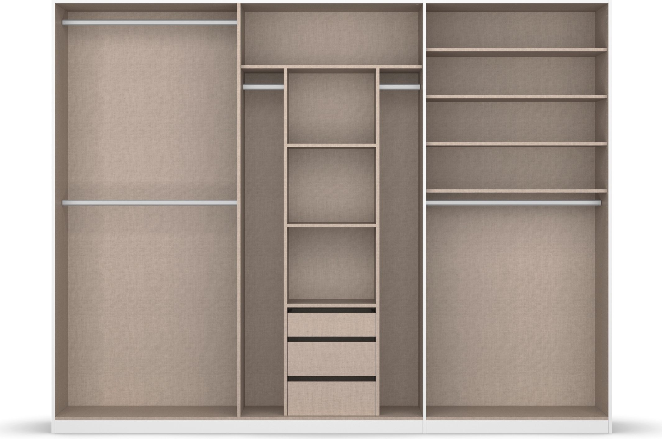 rauch Drehtürenschrank »Kleiderschrank Schrank Garderobe Wäscheschrank Ankleide OTELI« erhältlich in Breiten 230/275 cm inkl. Innenschubladen und extra Böden,  inkl. Passepartout optional mit Beleuchtung