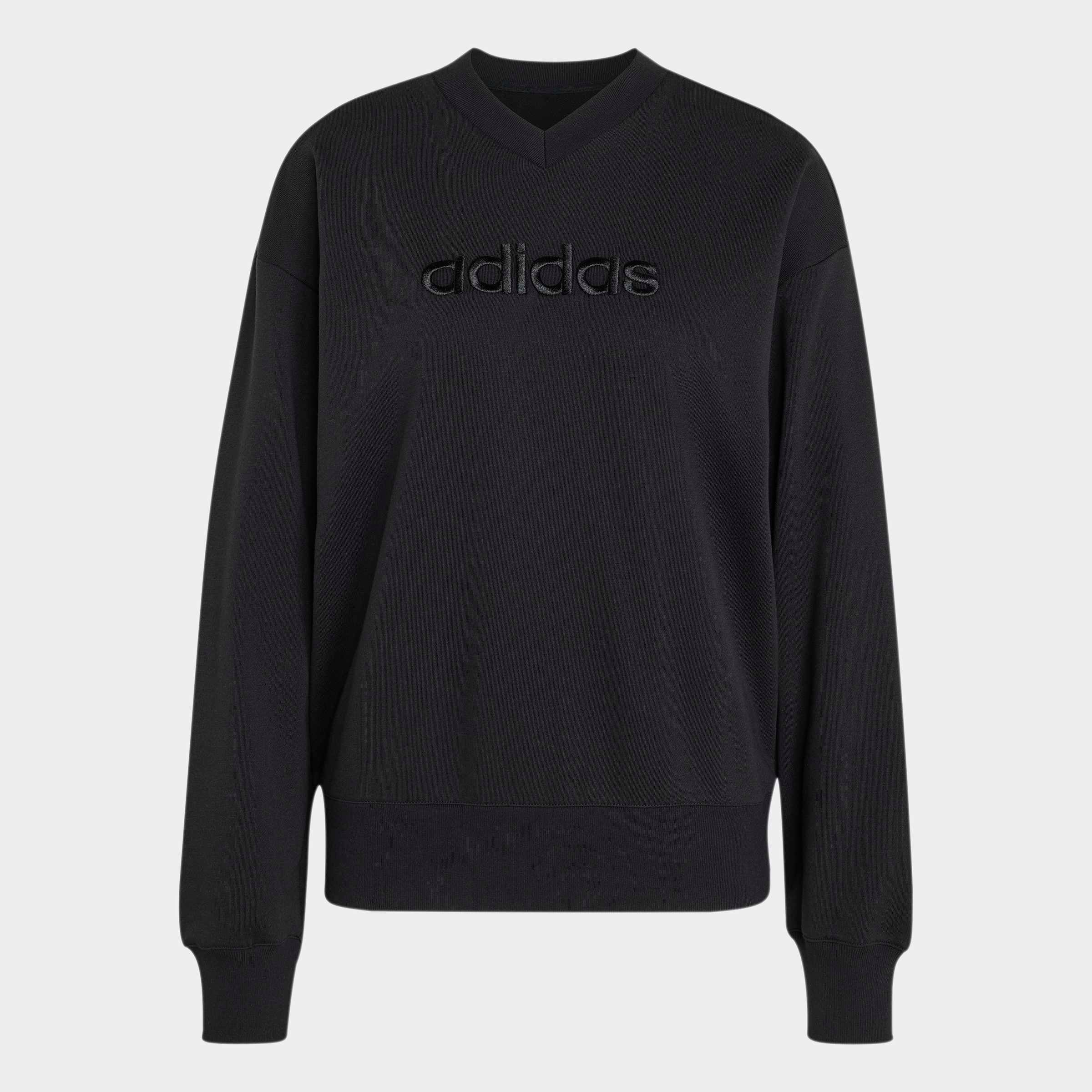 adidas Sportswear Sweatshirt »W SAT CRW«, mit V-Ausschnitt, ohne Verschluss, in normaler Länge
