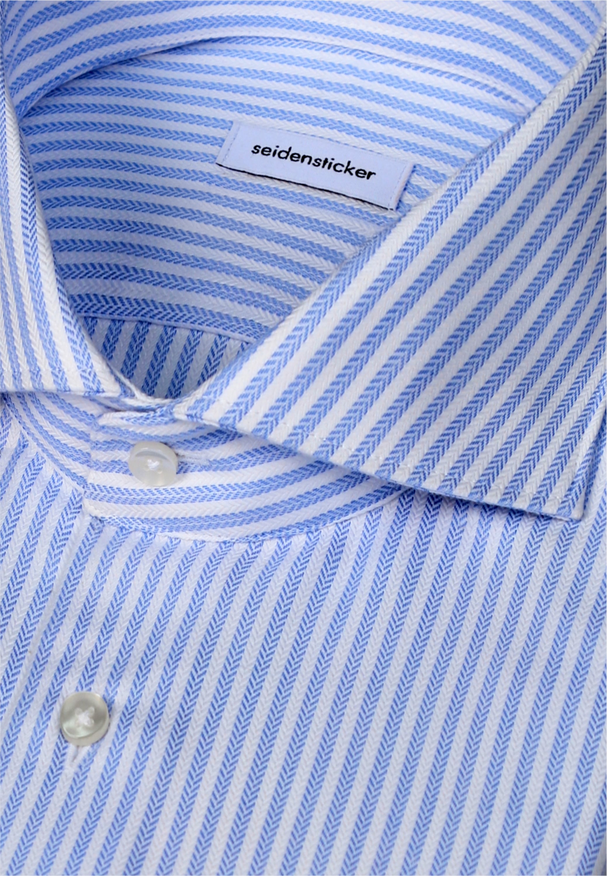 seidensticker Businesshemd »Schwarze Rose« Slim 1/1 Haifischkragen Gestreift