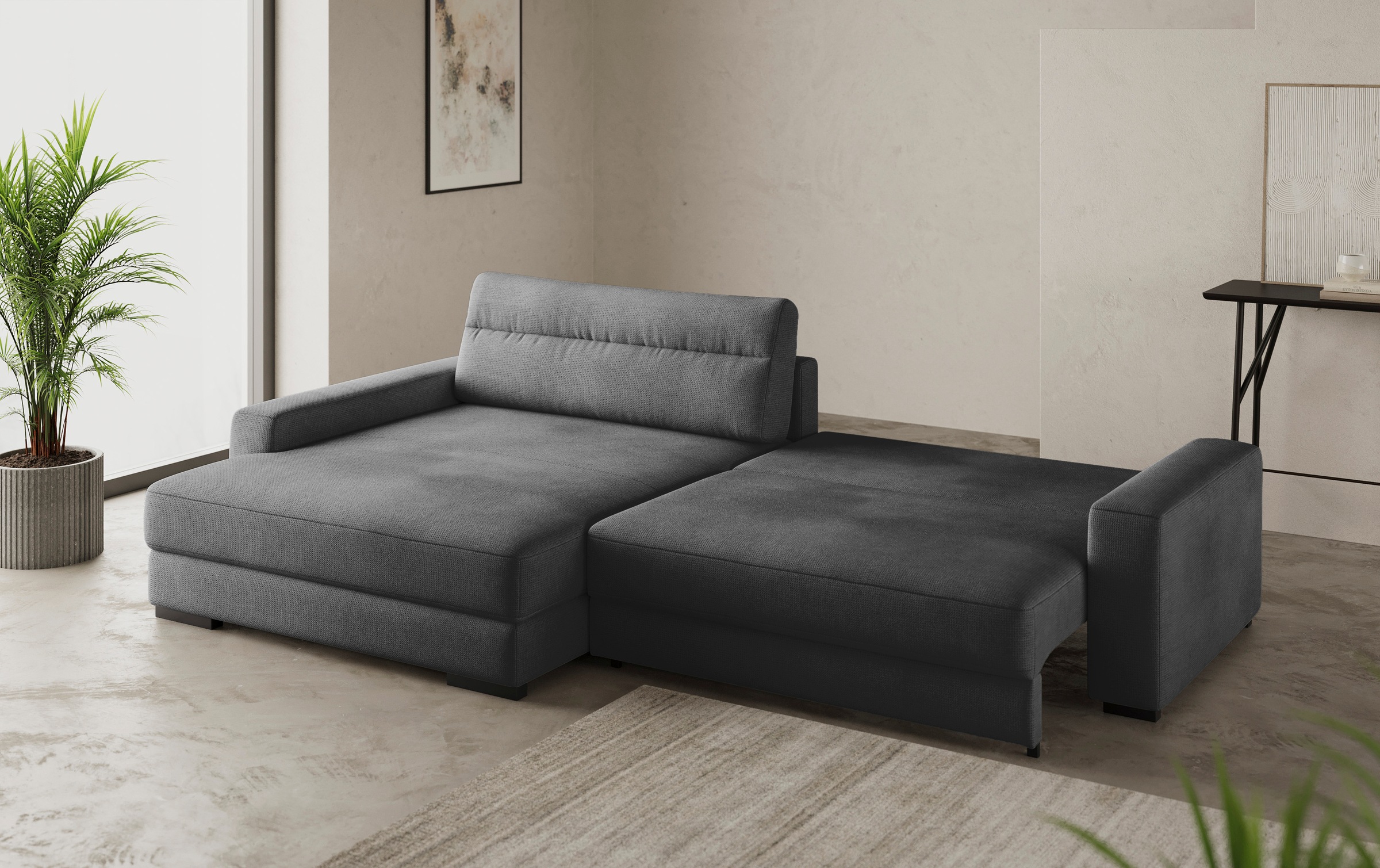 Mr. Couch Ecksofa »Marcello L-Form«, inklusive EasyBett und Bettkasten
