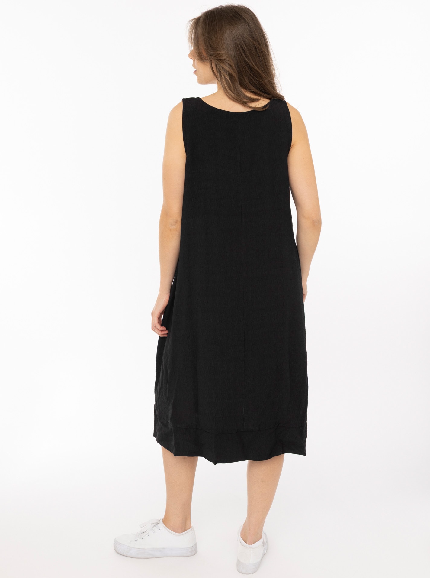 Zwillingsherz Sweatkleid »"Uni & Summer"« breite Träger,  hinten leicht länger, figurumspielend, aus Viskose