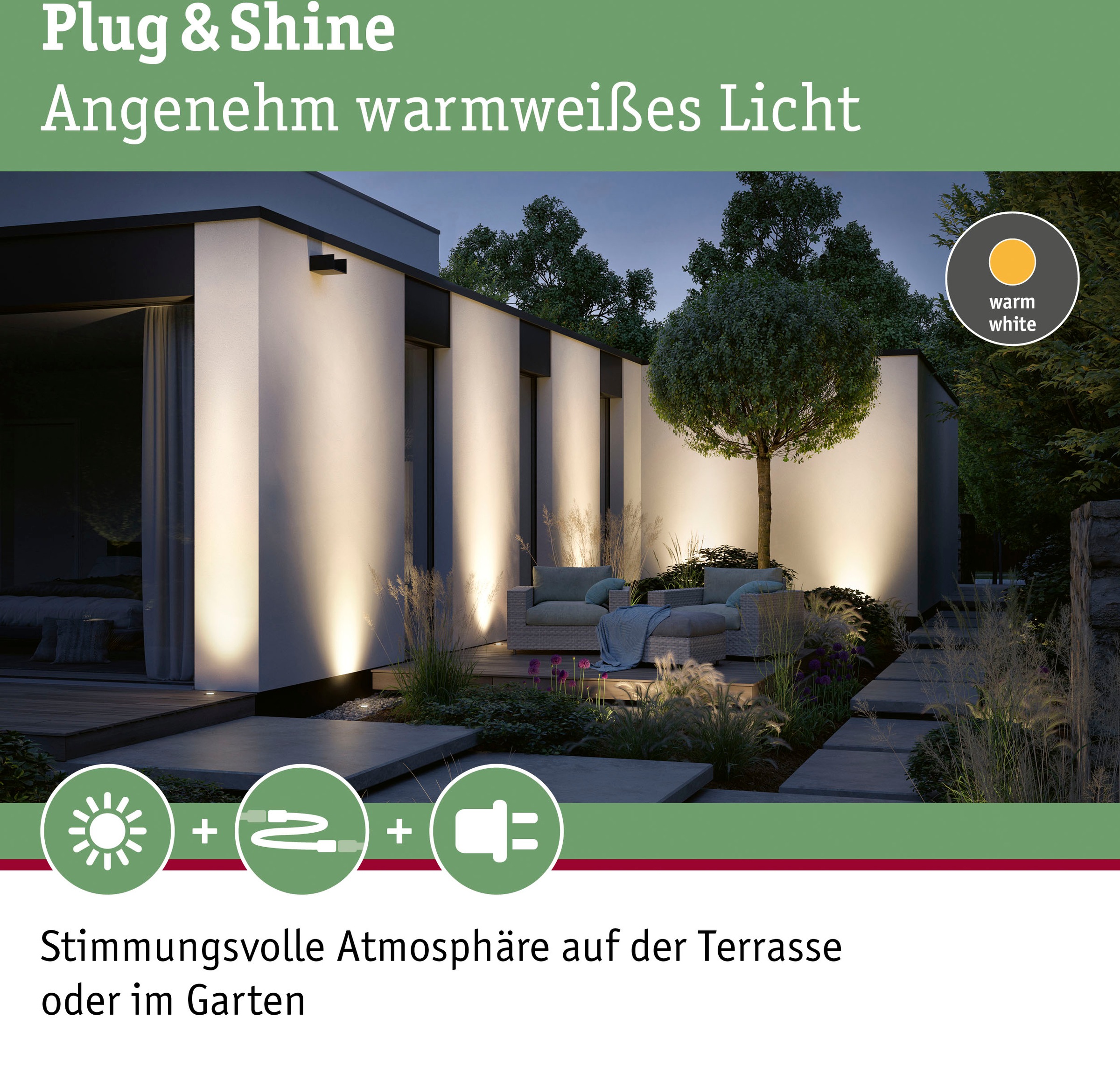 Paulmann LED Einbauleuchte »Plug&Shine«, 1 flammig, Leuchtmittel LED-Modul | LED fest integriert, LED-Modul, 12W IP65 230V 3000K Alu Grey