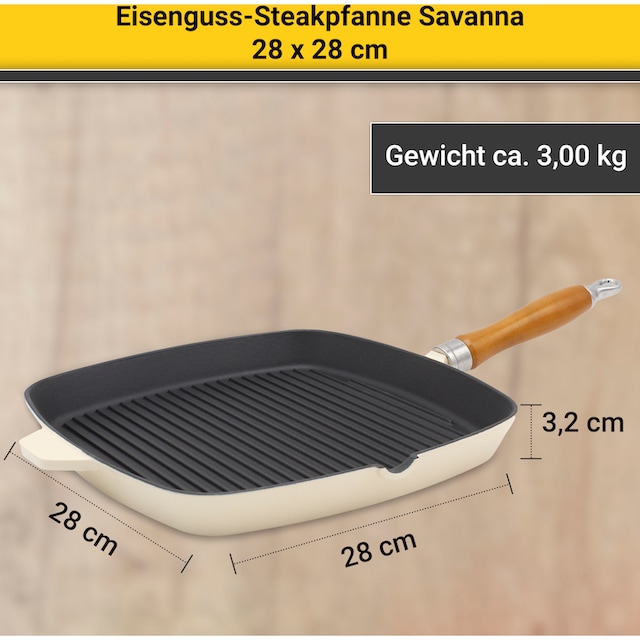 Krüger Steakpfanne »Savanna«, Eisen, 28x28 cm, Induktion bei OTTO