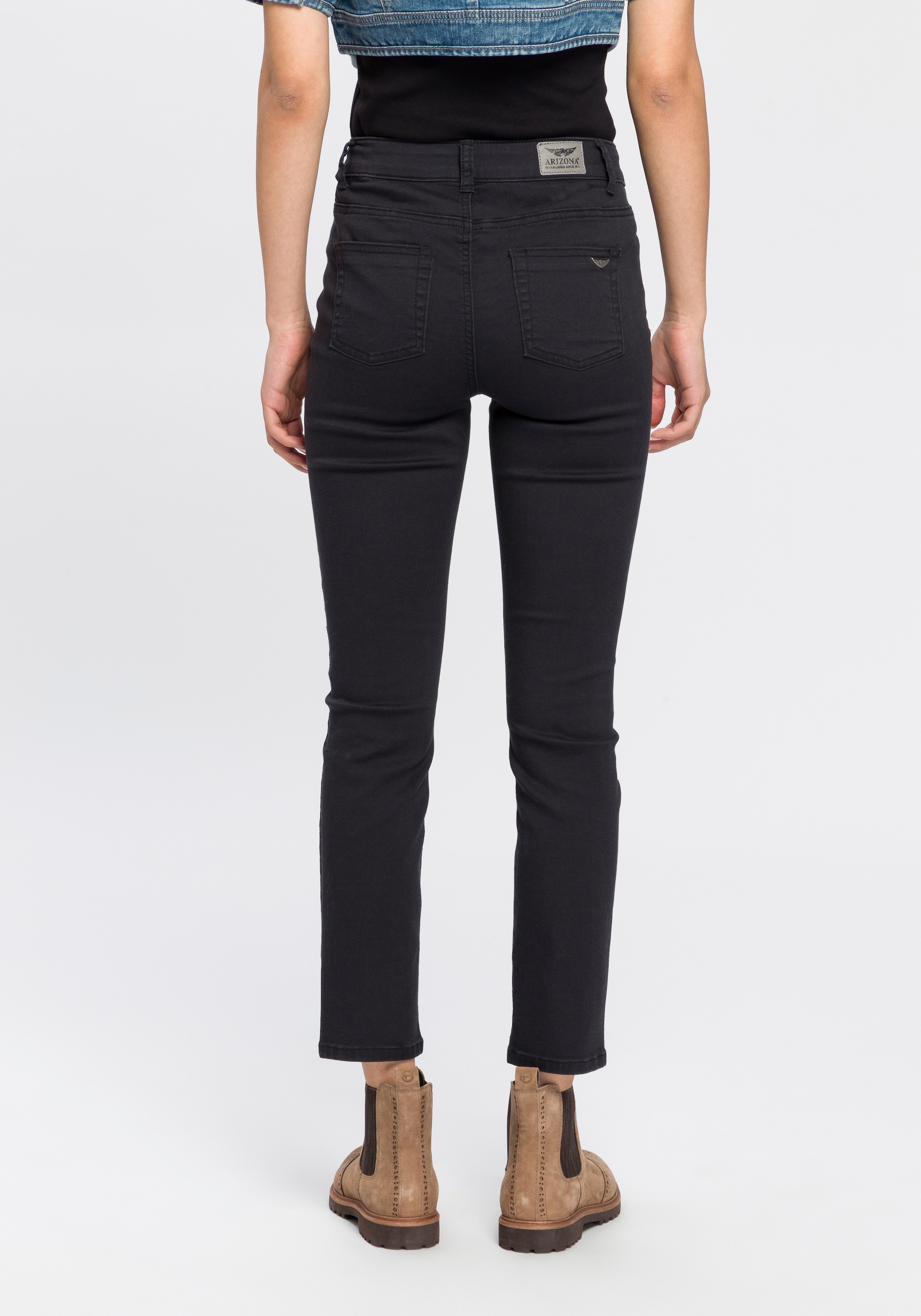 Arizona 7/8-Jeans »Shaping«, eng anliegend, Röhrenjeans, Used-Waschung, High-Waist, 7/8-Länge