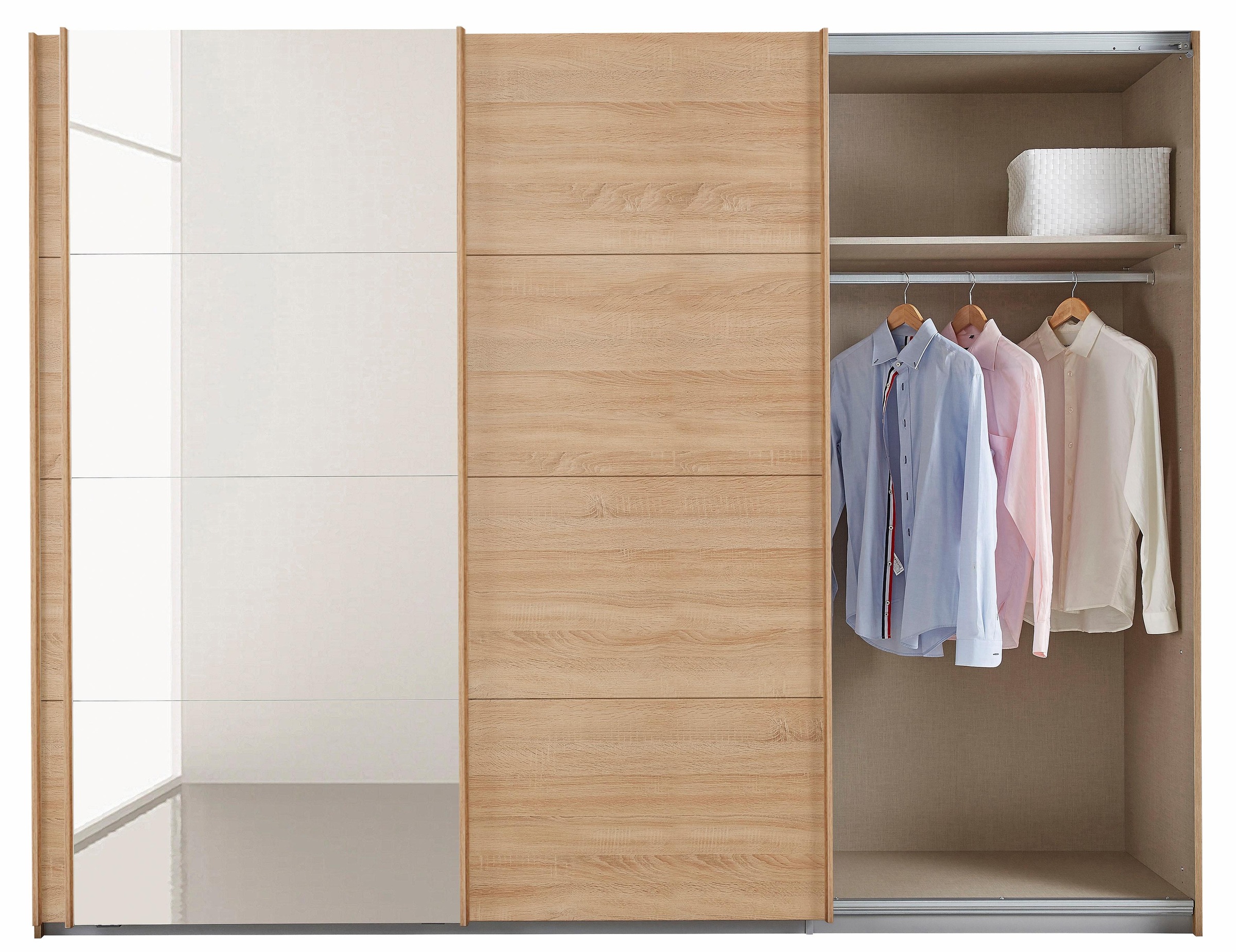 rauch Schwebetürenschrank »Kleiderschrank Schrank Garderobe Schlafzimmerschrank TUBONA«, inkl. Schubkasteneinsatz und zusätzlichen Einlegeböden MADE IN GERMANY