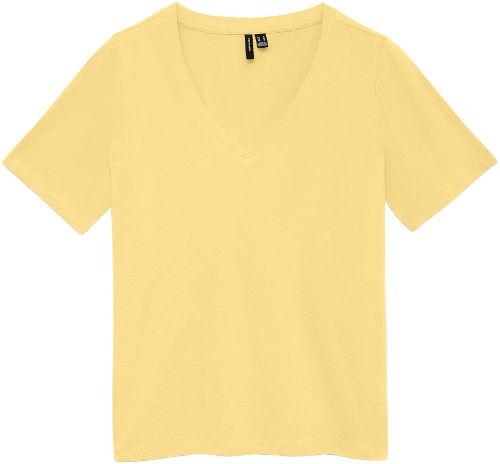 Vero Moda Kurzarmshirt »VMPAULINA SS V-NECK T-SHIRT JRS NOOS« Baumwolle