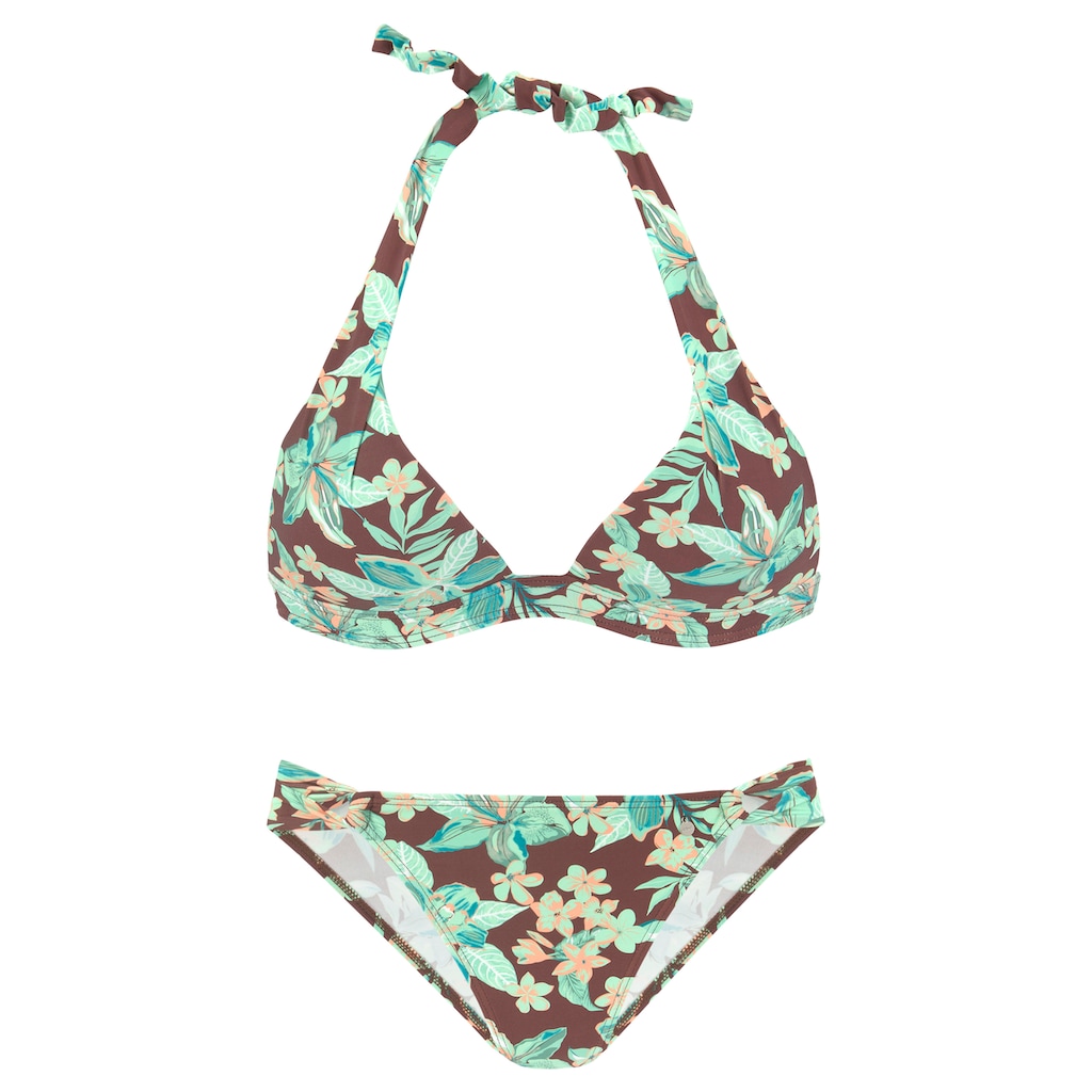 s.Oliver Triangel-Bikini, (2er-Pack), Florales Design