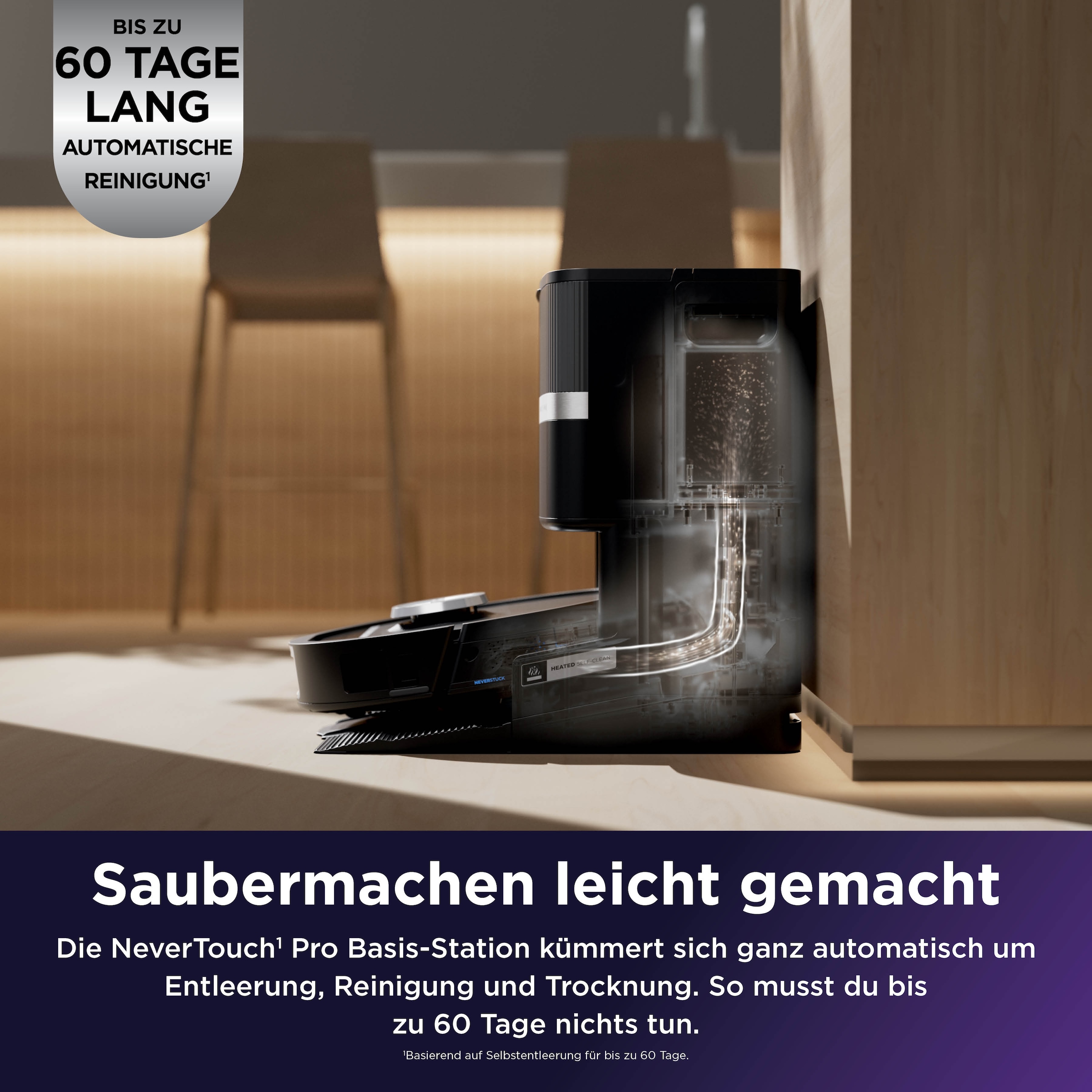 Shark Saugroboter »Shark PowerDetect UV Reveal 2-in-1 Saug- und Wischroboter RV3000XEEU« UV-Reveal-Technologie, 8 PowerDetect-Technologien