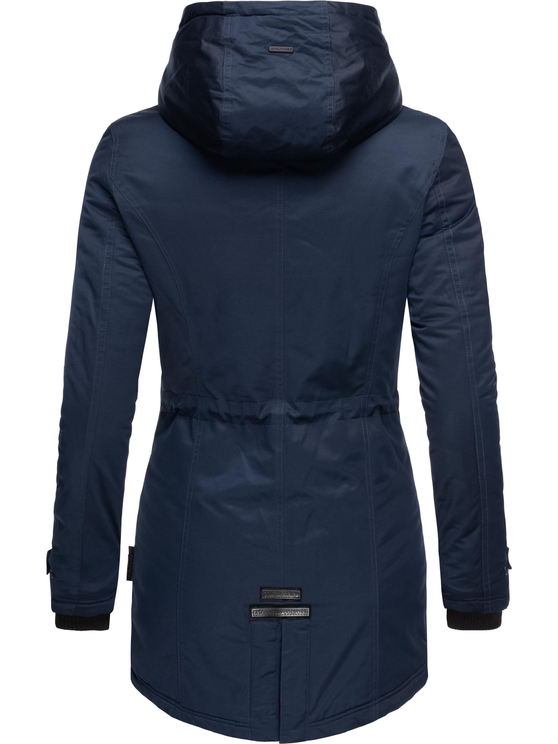 Navahoo Wintermantel »Wintermantel Avrille II«, sportlicher Damen Winter Kurzmantel mit großer Kapuze
