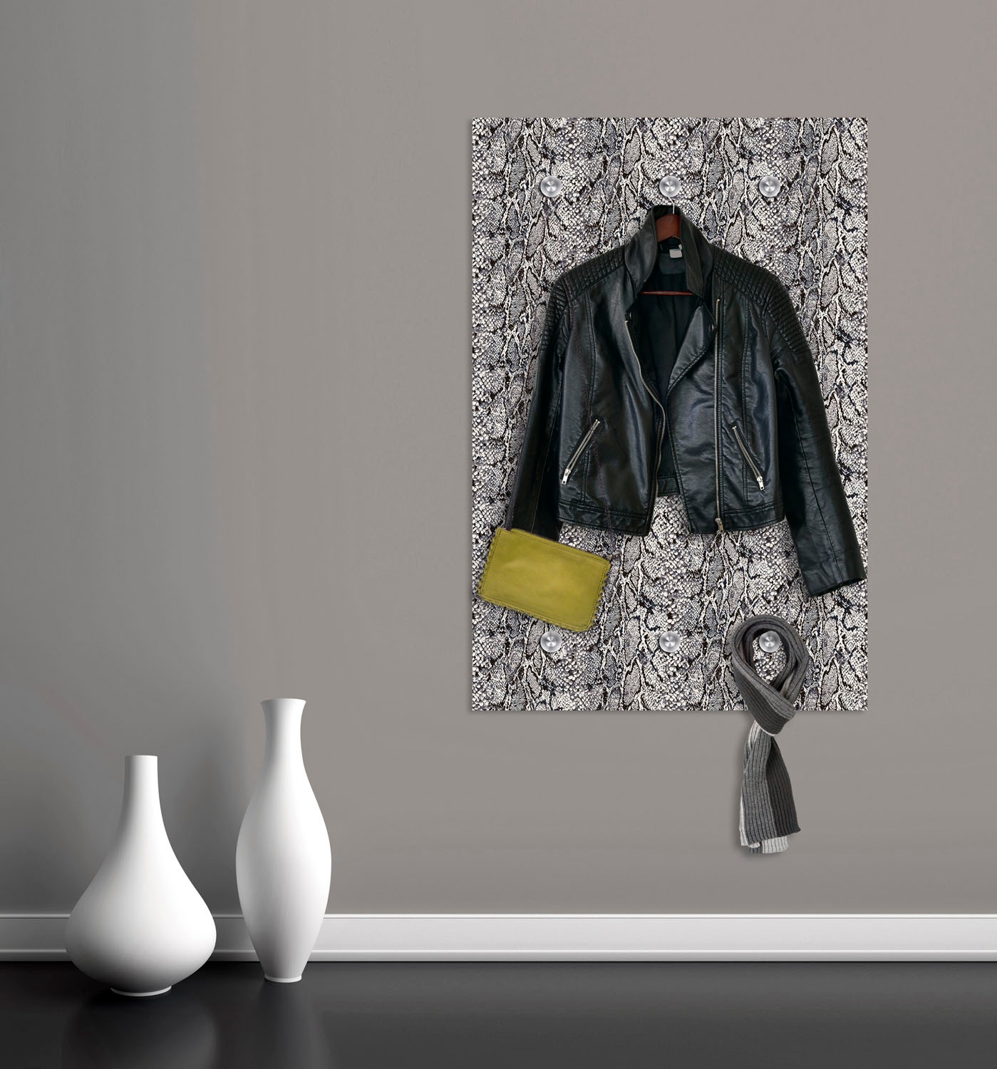 queence Garderobenleiste »Krokodil« mit 6 Haken, 80 x 120 cm