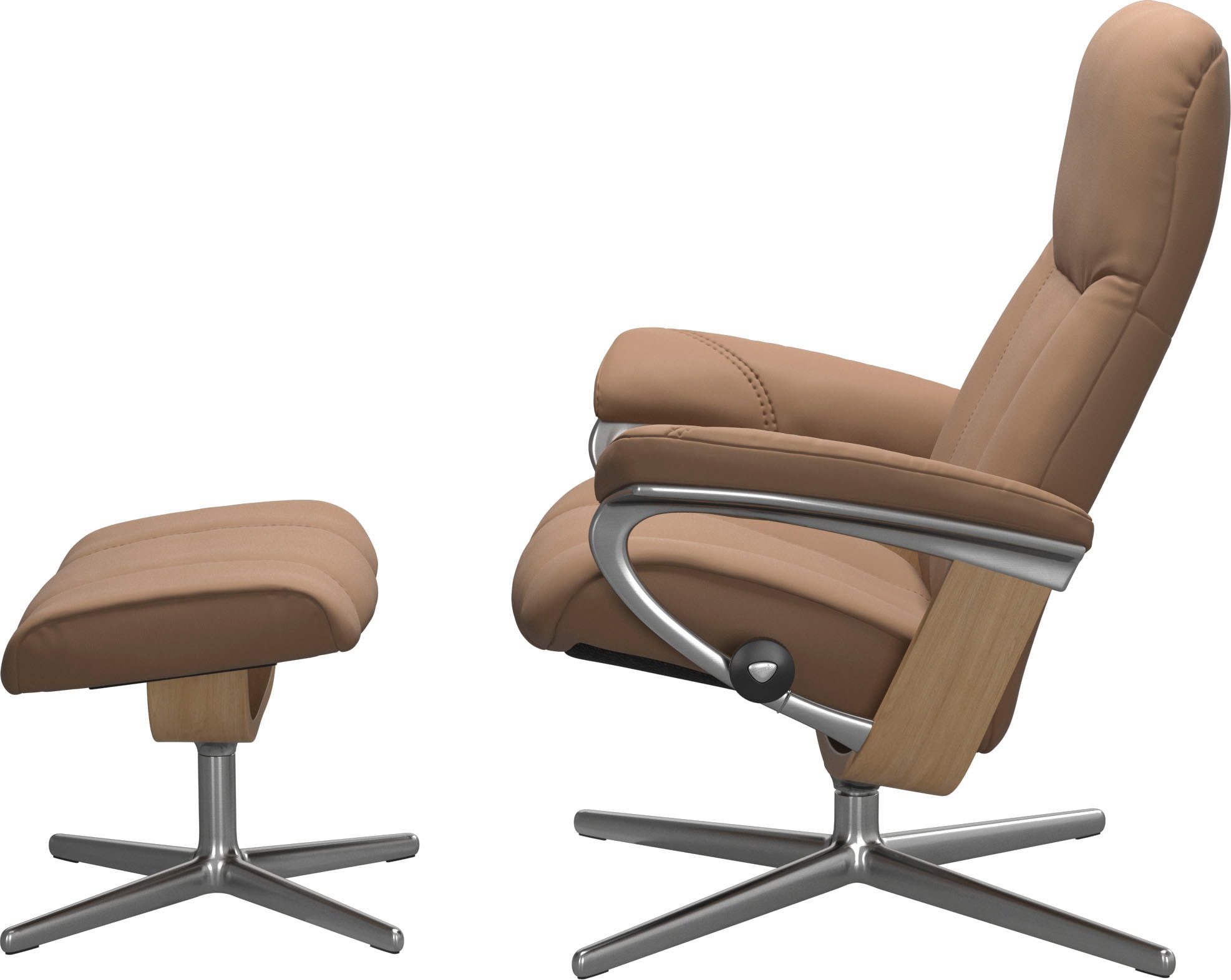 Stressless® Fußhocker »Consul«, mit Cross Base, Größe S, M & L, Holzakzent Eiche