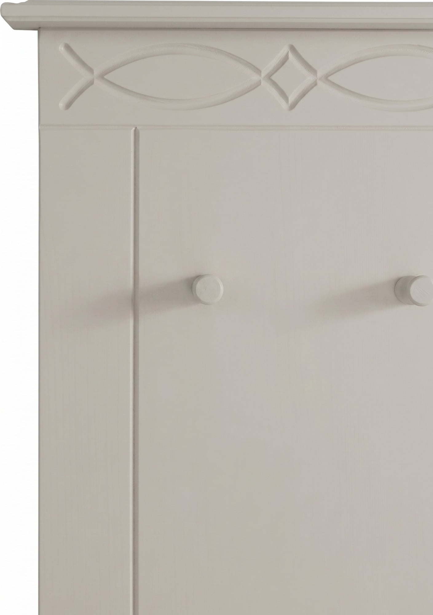 OTTO home Garderobenpaneel »Indra« B/T/H: 63/6/100 cm,  aus massiver Kiefer, FSC®, 8 Haken, dezentes Ornament