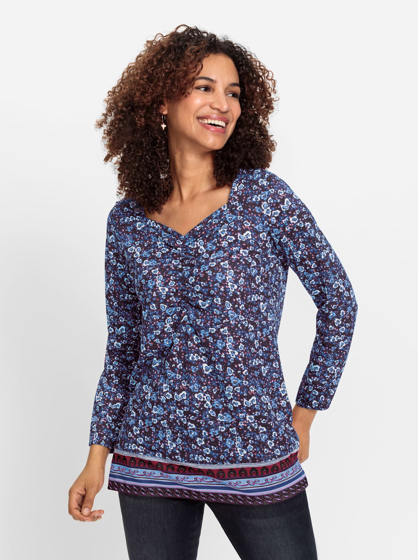 Inspirationen Langarmshirt »Druck-Shirt«, (1 tlg.)