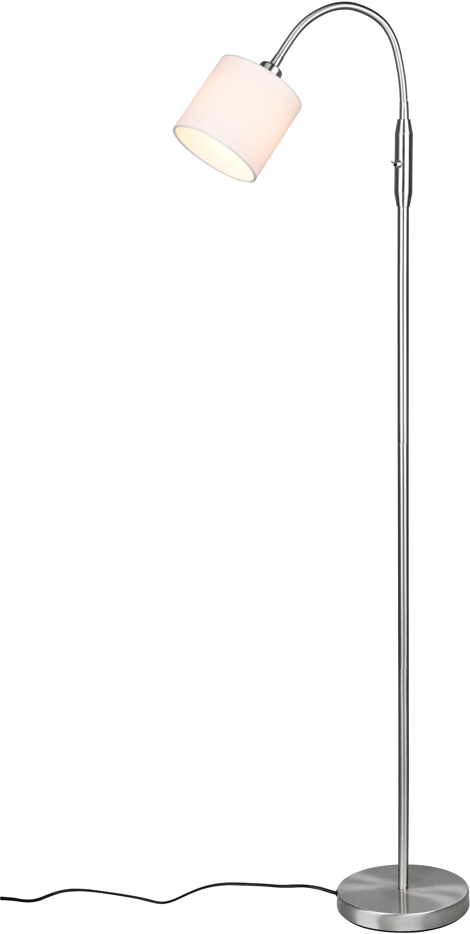 REALITY Leuchten Stehlampe »Tommy, Bogenleuchte 1-flammig, exkl 1x E14 max 40W, mit Kippschalter« E14 1 Stk. warmweiß - kaltweiß Leseleuchte Stehleuchte Wohnzimmer Höhe 130cm, Arm verstellbar