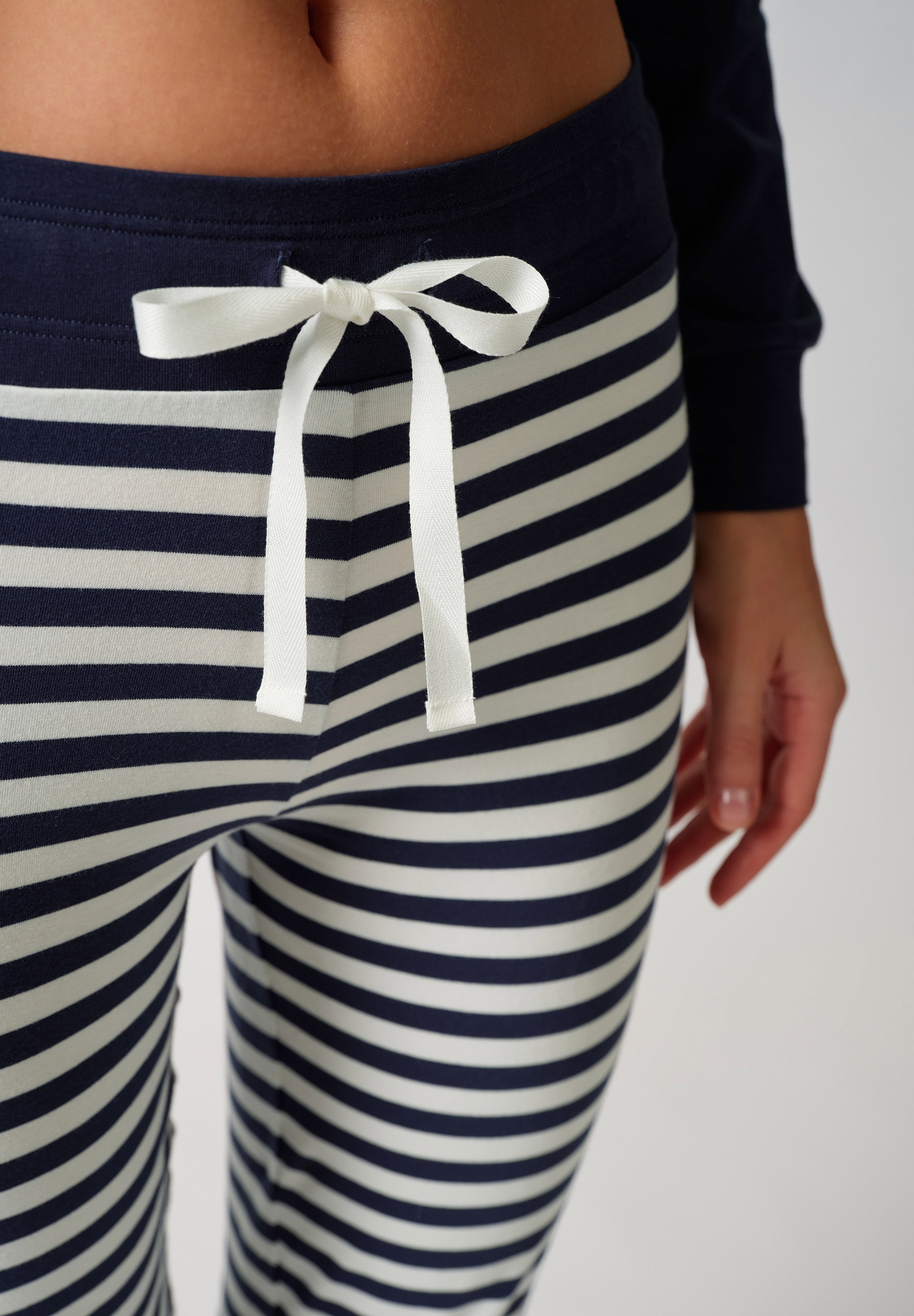 Skiny Pyjama »Night In Mix & Match« 2 tlg. mit Rundhalsausschnitt, langärmelig, breiter Bund