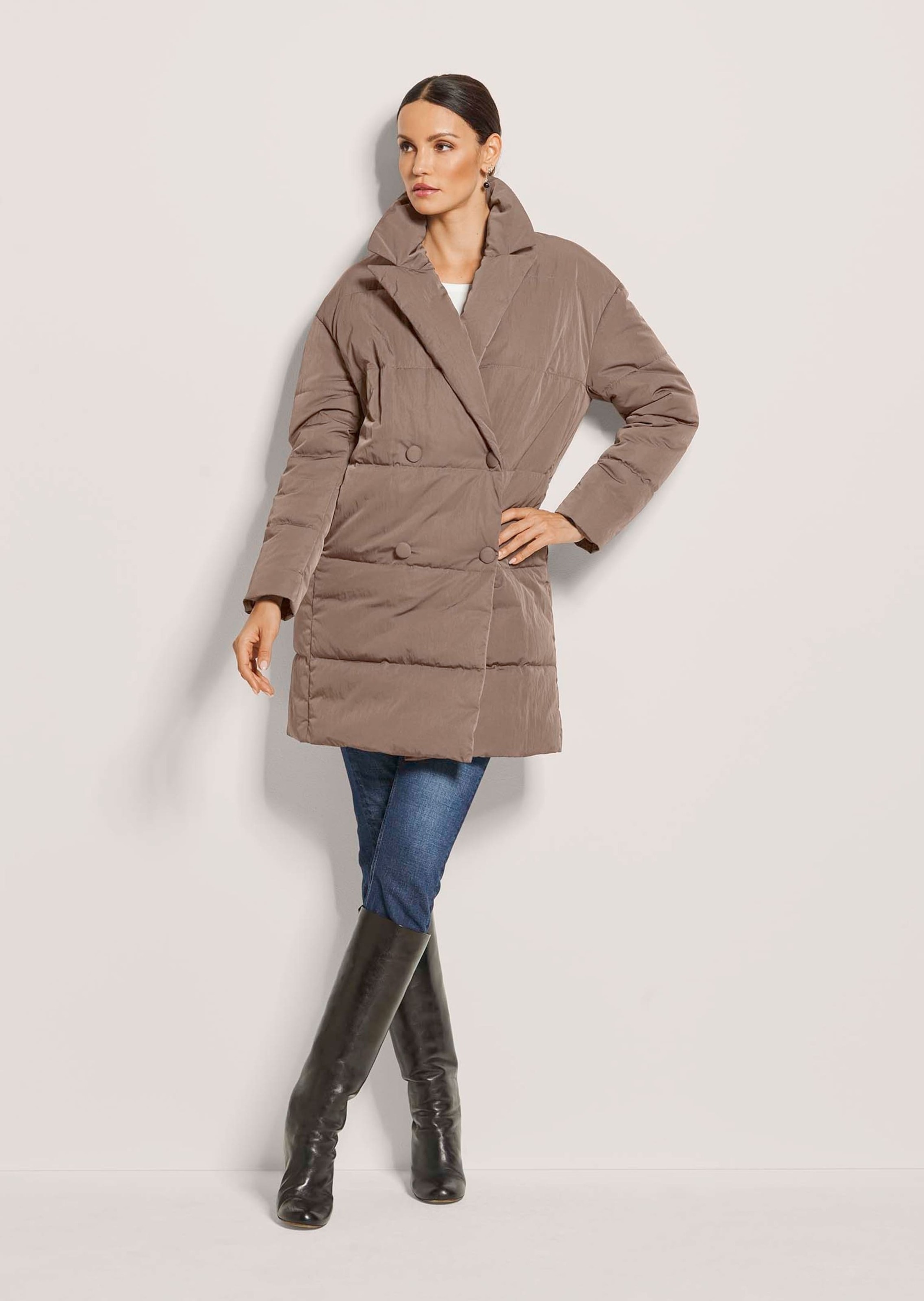 MADELEINE Kurzjacke »Parka Eleganter Wintermantel im Oversized-Look« Daunenstepp