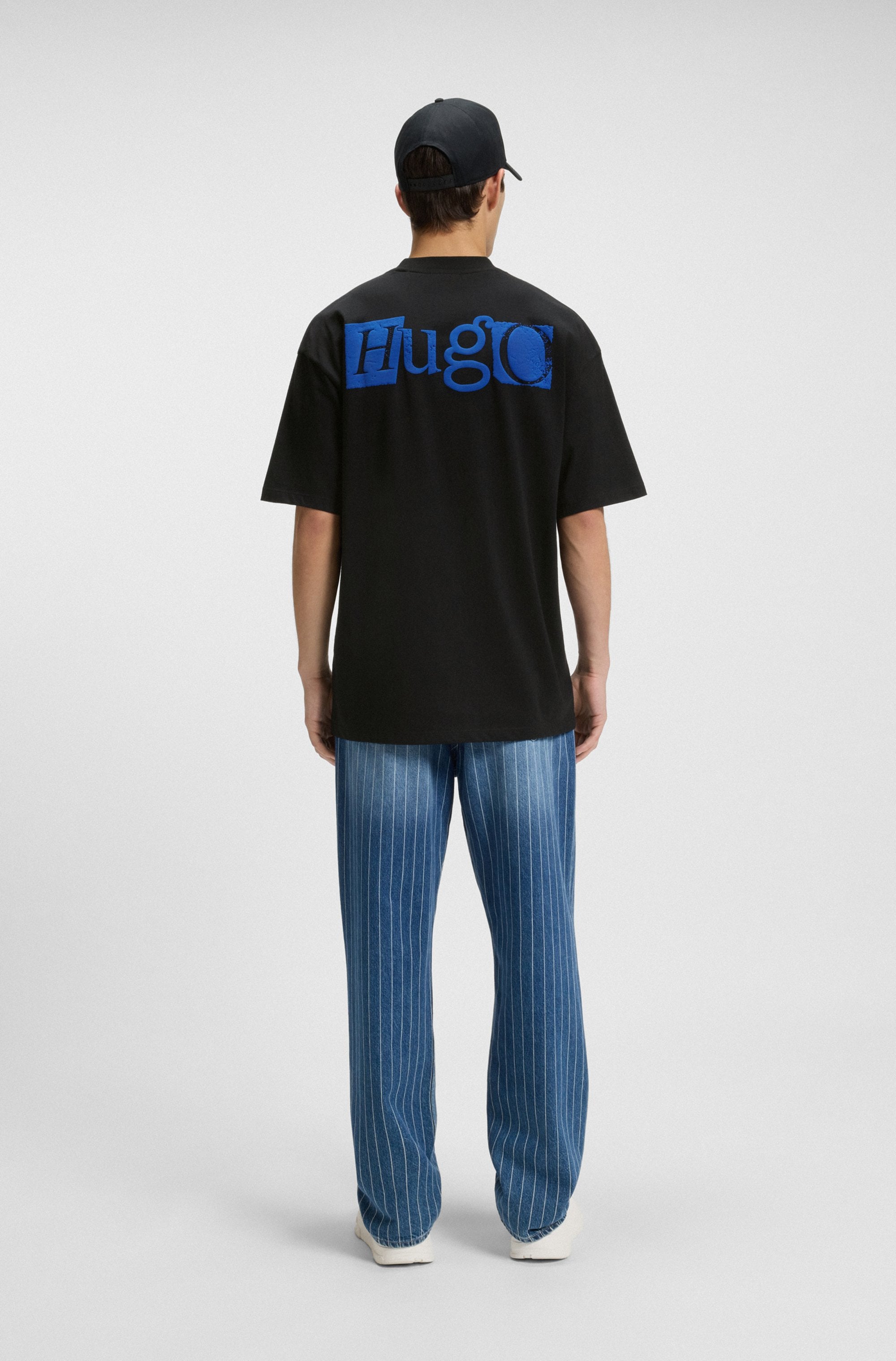 HUGO Blue T-Shirt »Nilte«, mit Logo-Schaumdruck auf dem Rücken