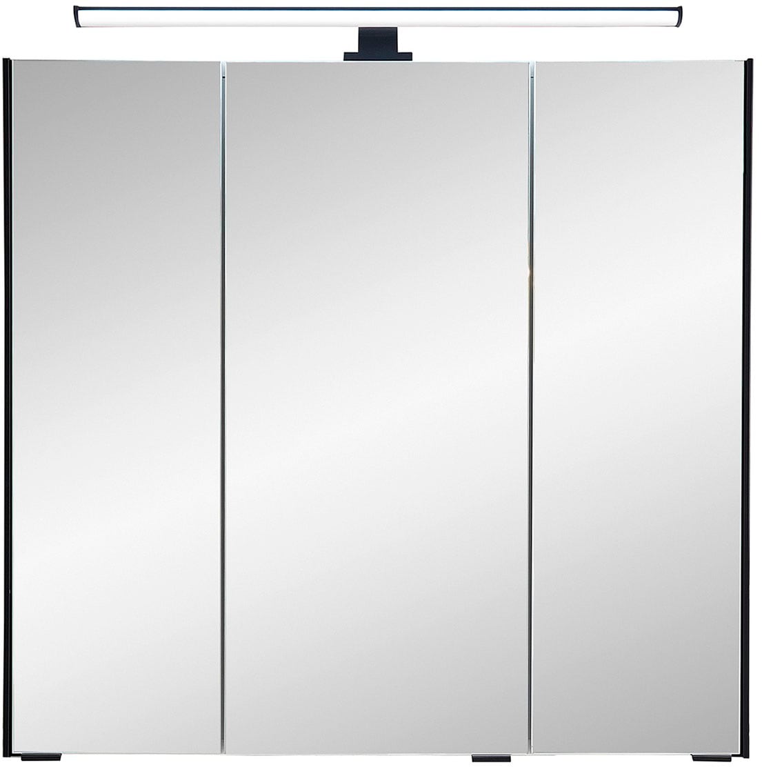 Saphir Badmöbel-Set »Quickset 395 2-teilig, Keramik-Waschtisch mit LED-Spiegelschrank«, (2 St.), Waschplatz 75 cm breit, 3 Türen, 2 Schubladen, Bad-Set
