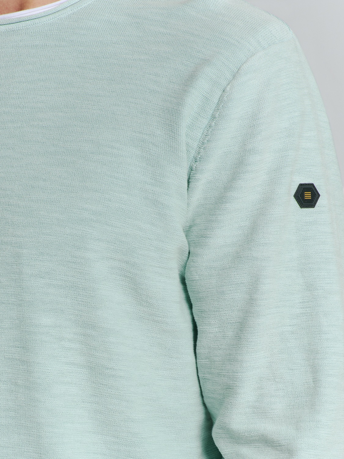 NO EXCESS Rundhalspullover, mit Logo Stickerei