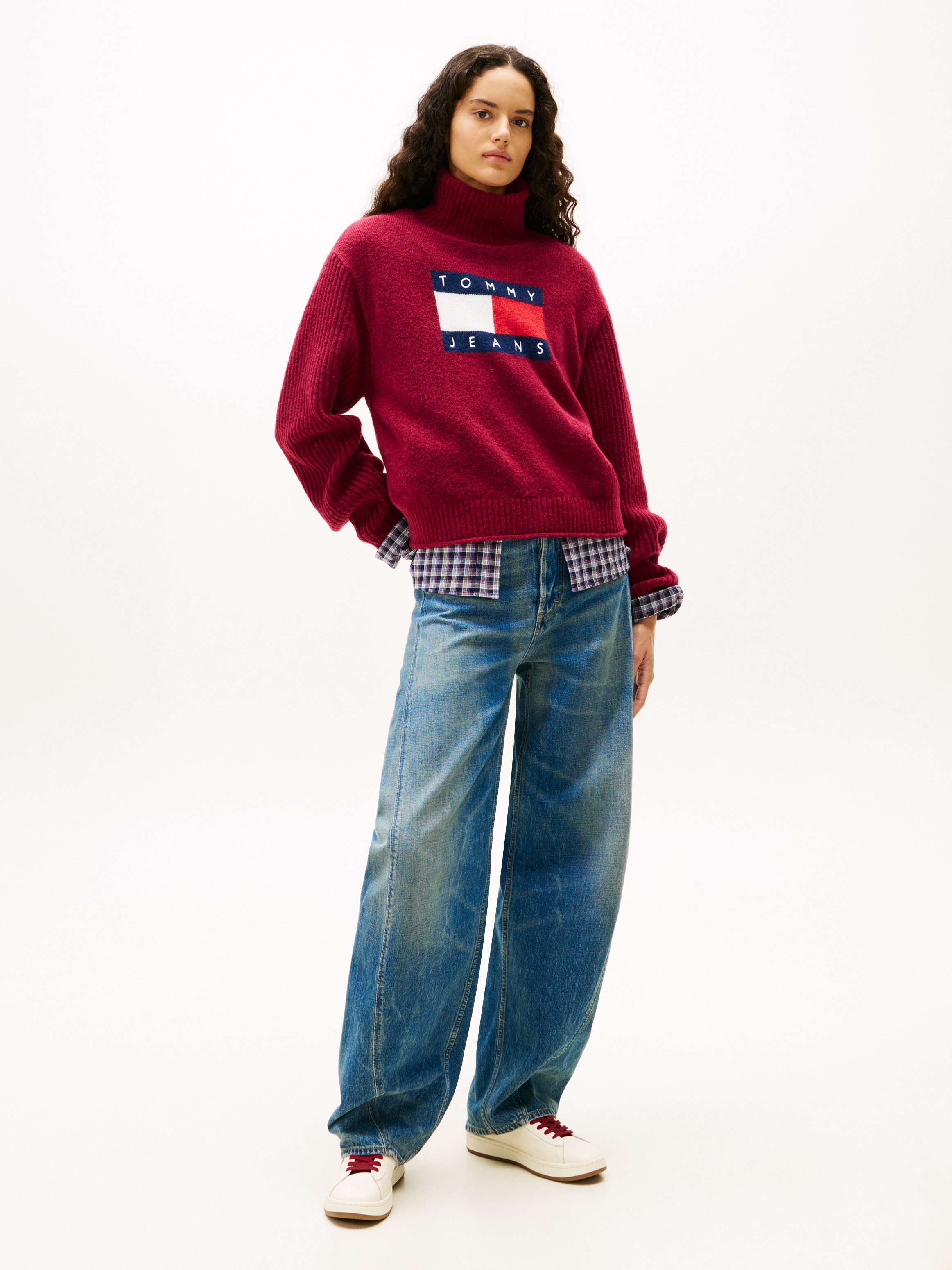 Tommy Jeans Rollkragenpullover »TJW TURTLENECK FLAG SWEATER EXT«