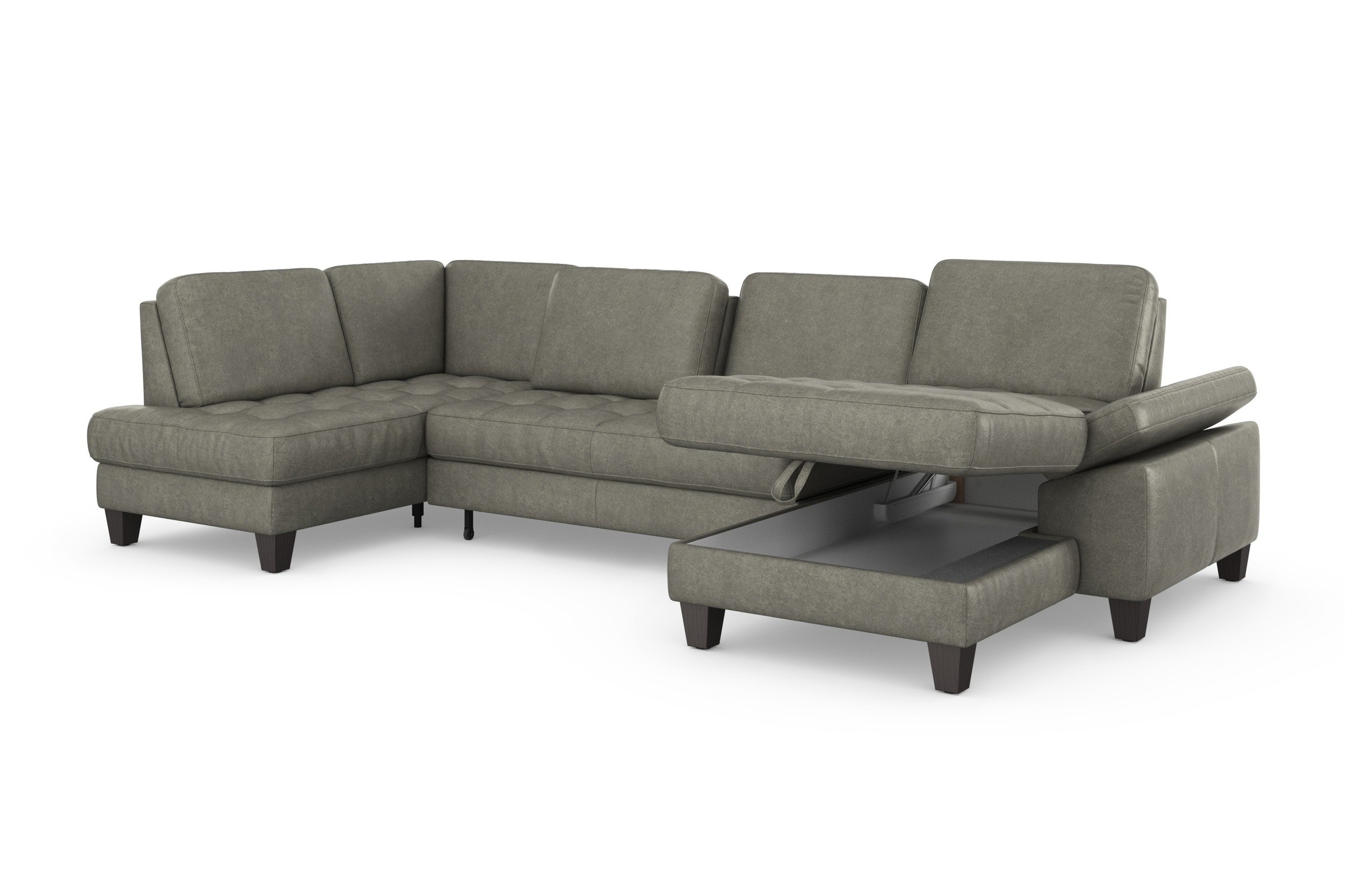 sit&more Wohnlandschaft »Westham U-Form«, wahlweise mit Bettfunktion, Bettkasten, Sitztiefenverstellung