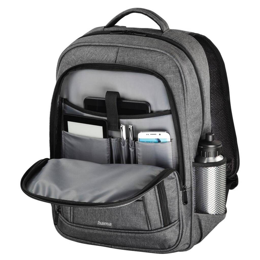 Hama Laptoprucksack »Laptop-Rucksack "Business", bis 40 cm (15,6"), Grau, Notebook-Rucksack«