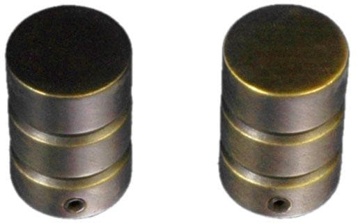 Gardinenstangen-Endstück »Zylinder mit Rille«, (Set, 2 St.), für Gardinenstangen Ø 16 mm