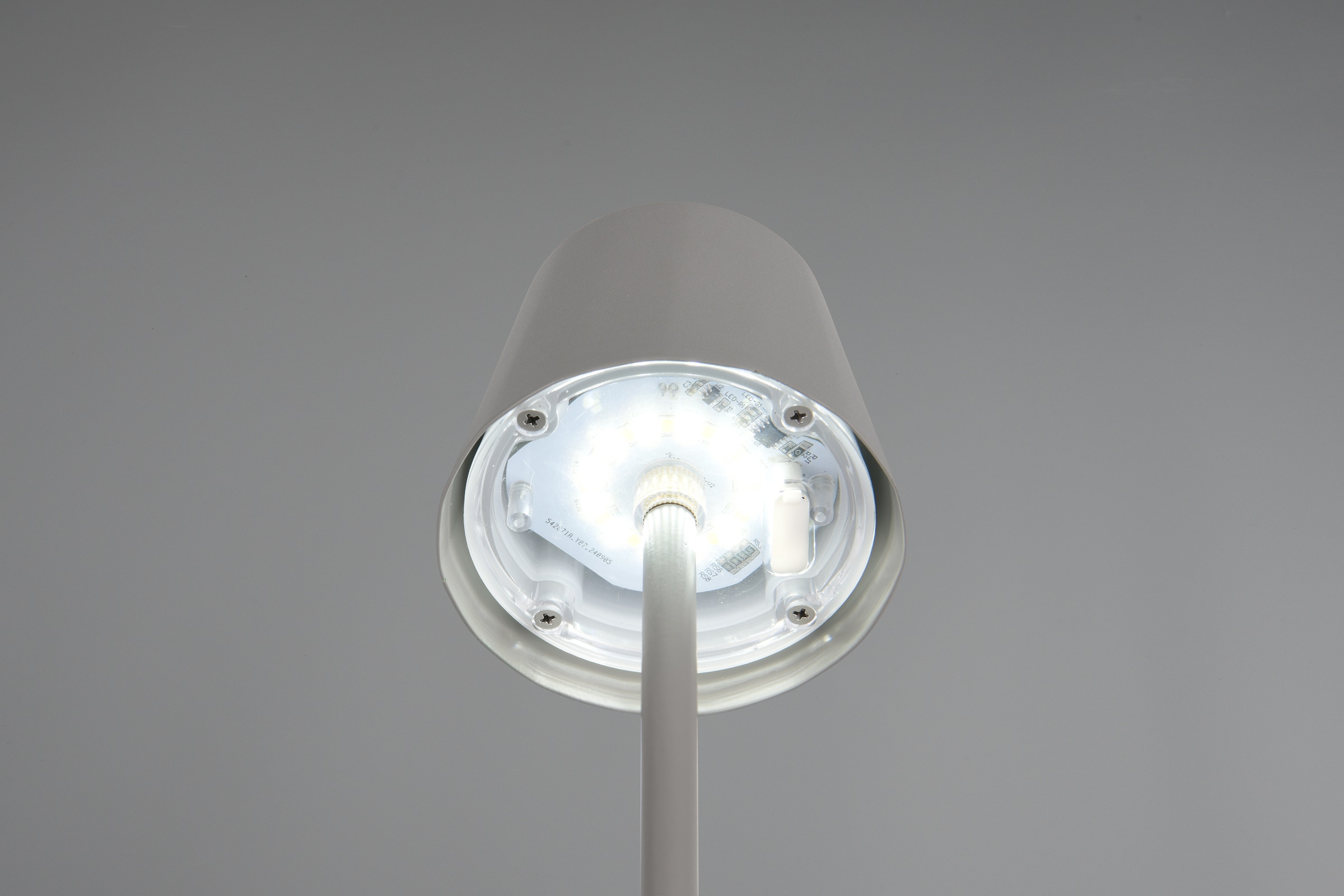 REALITY Leuchten LED Tischleuchte »DIAZ, Outdoor Akku Tischlampe Höhe 21 cm Ø 8,5 cm, IP44, Touchdimmer« LED-Board 1 Stk. Farbwechsler | warmweiß - kaltweiß CCT Lichtfarbe einstellbar 2700-6500K, 160 Lumen, 1,6W, USB Anschluss