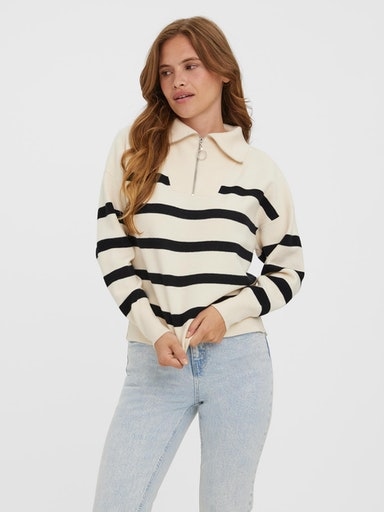 Vero Moda Troyer »VMSABA STRIPE LS HIGHNECK BLOUSE GA NOOS«