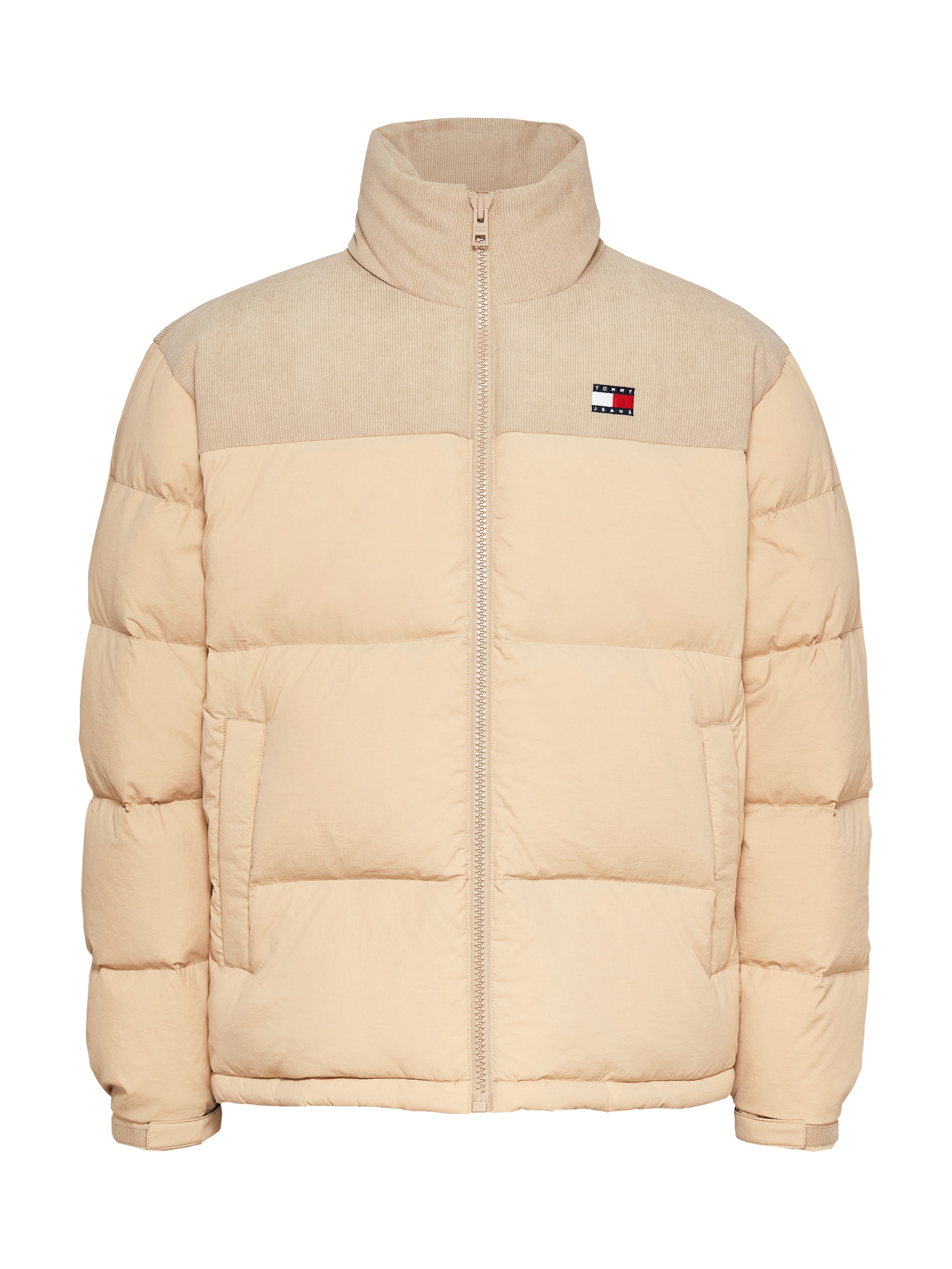 Tommy Jeans Steppjacke »TJM CORD MIX ALASKA PUFFER«, mit Cord-Einsätze auf Brust und Schultern