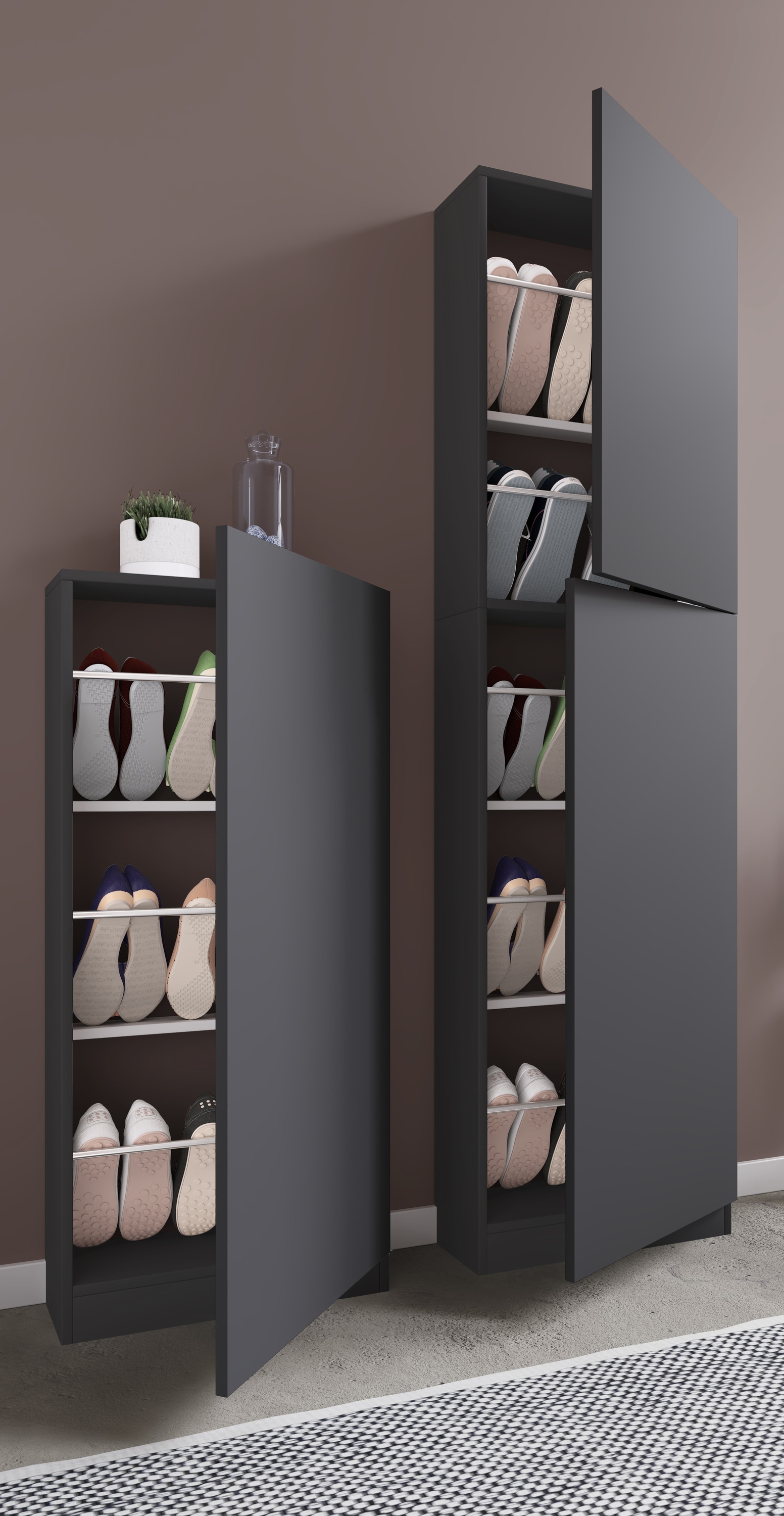 VCM Schuhschrank »Holz Schuhschrank Schuhkommode Fulisa L«