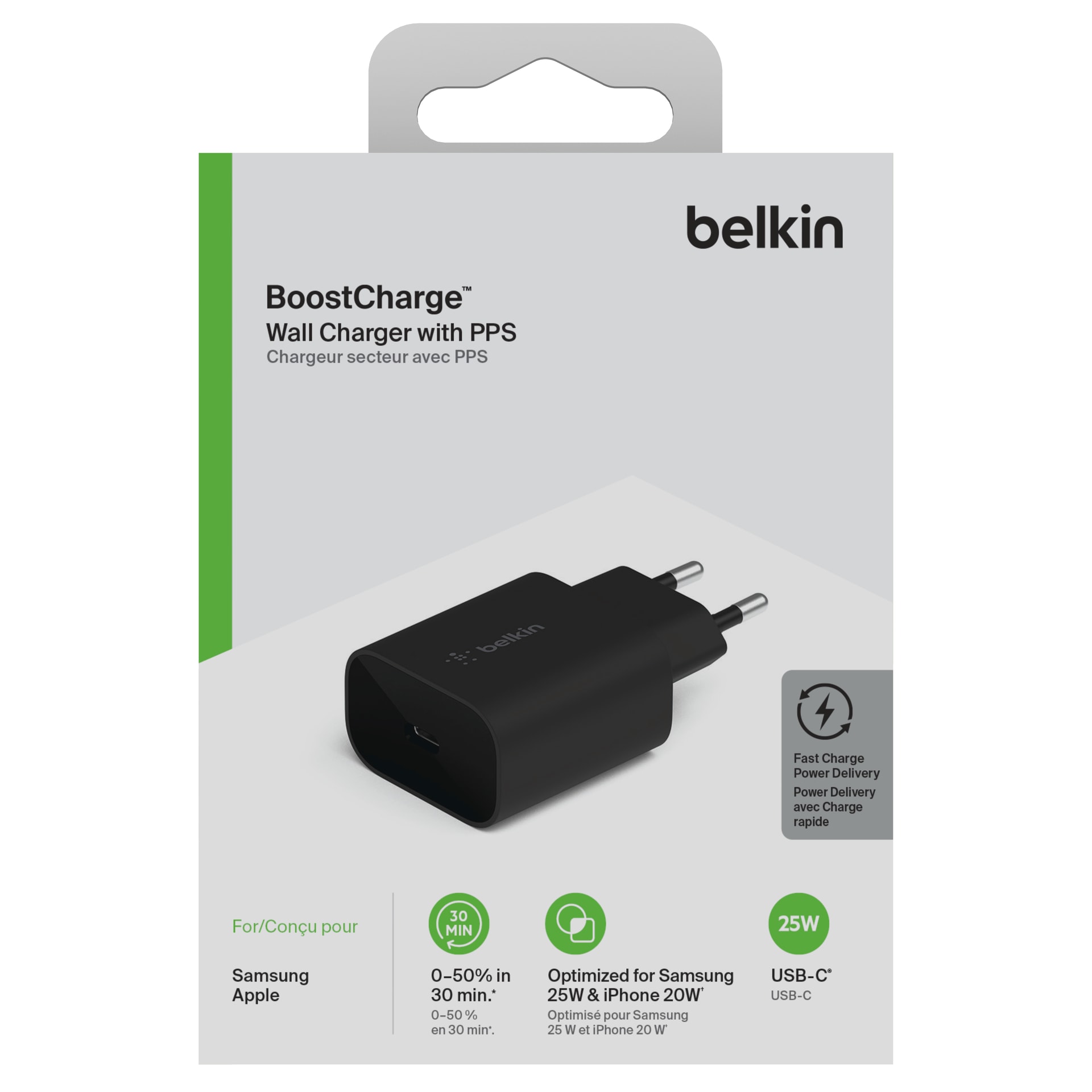 Belkin USB-Ladegerät »25 Watt USB-C Ladegerät«, mit Power Delivery 3.0 und PPS, USB-C Charger