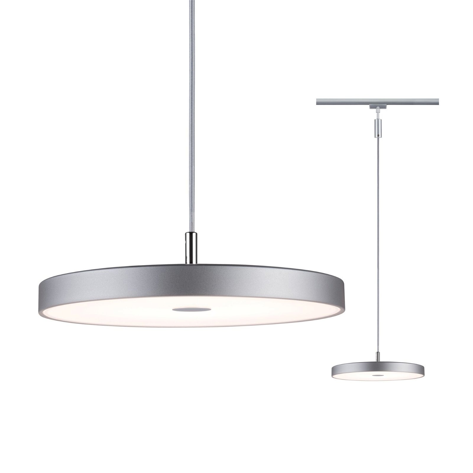 Paulmann Schienensystem-Leuchten »URail Pendel Hildor 850lm 15W 3000K 230V Chrom matt«, 3-Step-Dimmbar