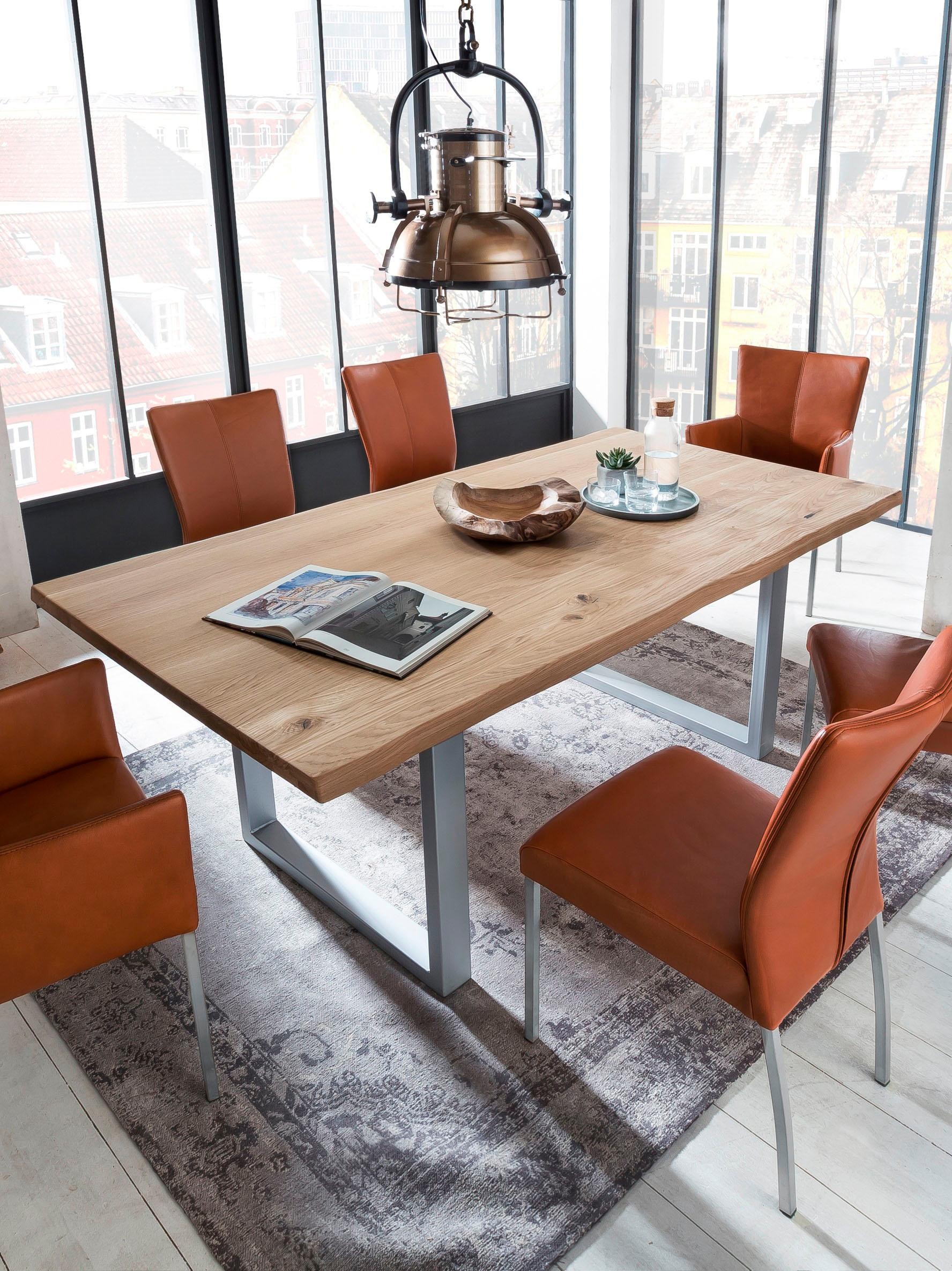 SIT Esstisch »Tops&Tables«, mit Tischplatte aus Wildeiche, mit Baumkante wie gewachsen, Vintage
