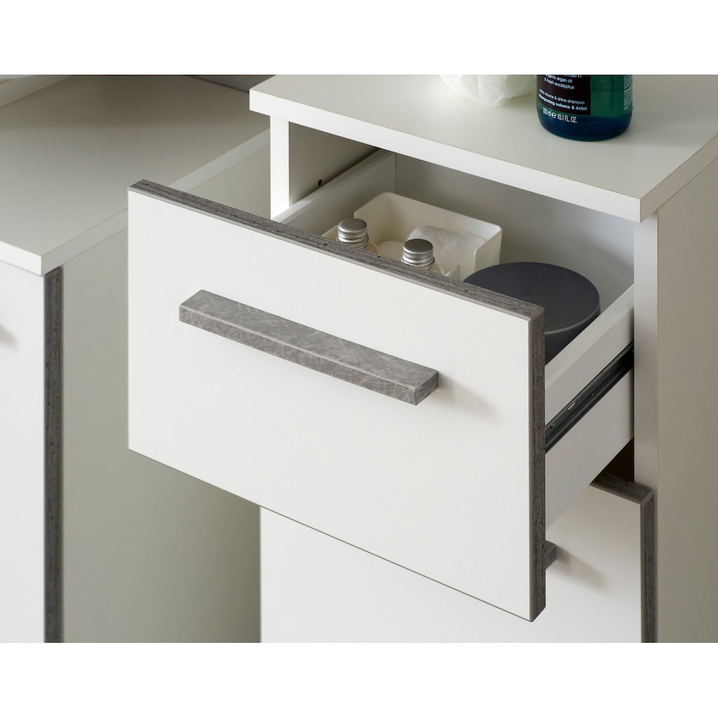 Saphir Badmöbel-Set »Quickset 953 4-teilig, Waschbeckenunterschrank und LED-Spiegelschrank«, (Set, 4 St.)