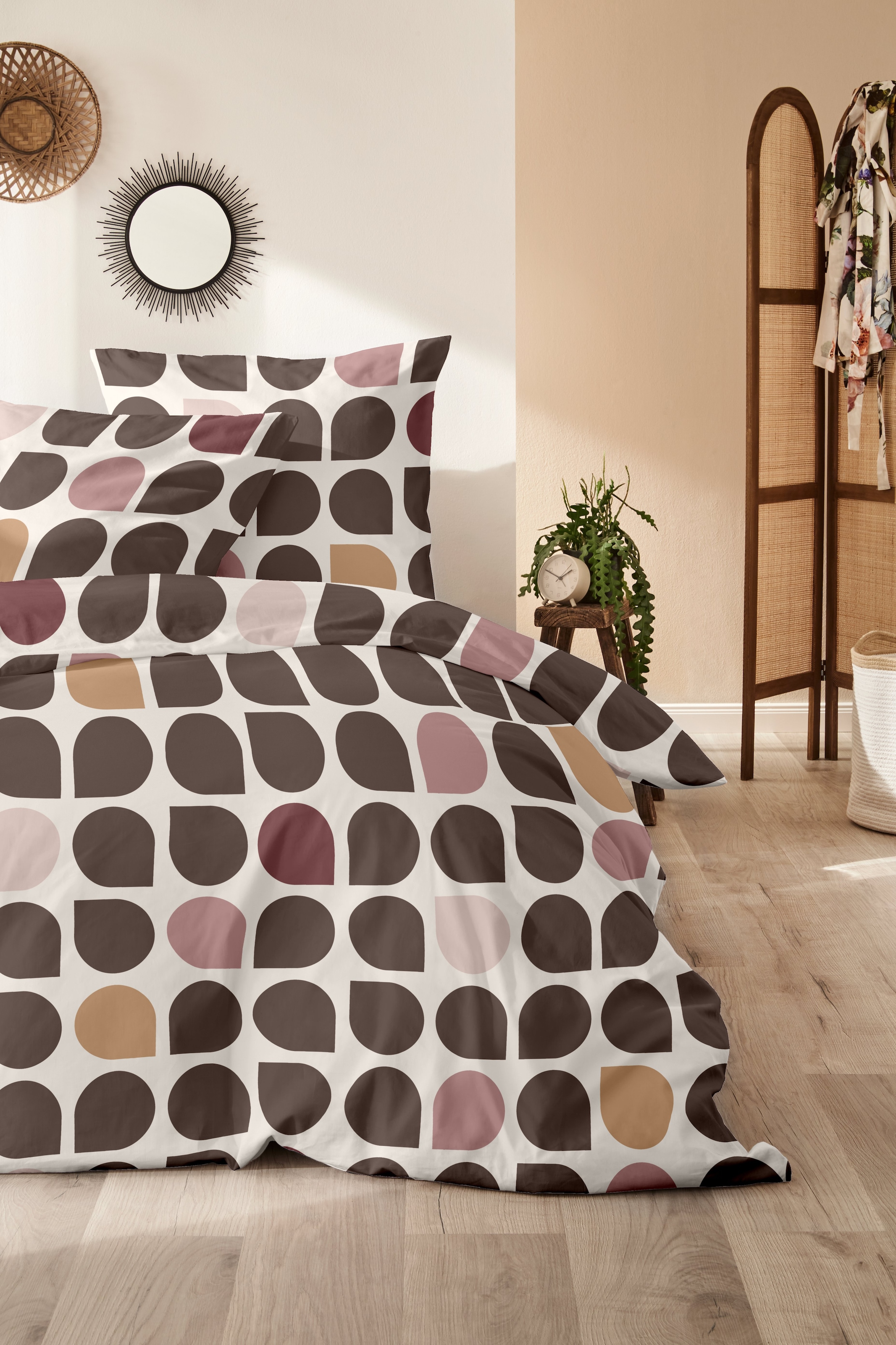 Primera Bettwäsche »Mako-Satin -Bettwäsche Drops«, mit eleganten Tropfen
