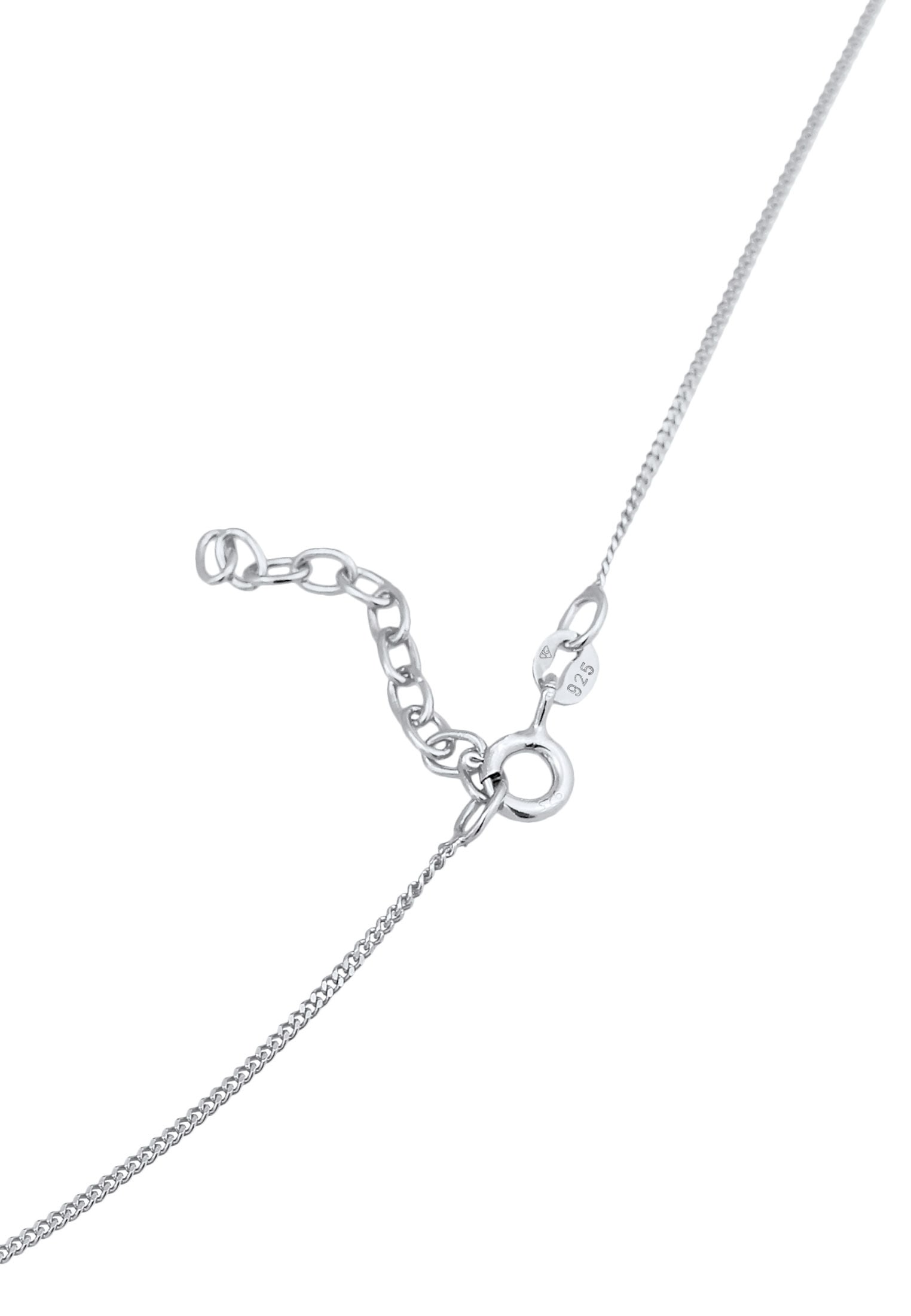 Elli Choker »Halskette Choker Rosa Quarz Solitär Anhänger 925 Silber«