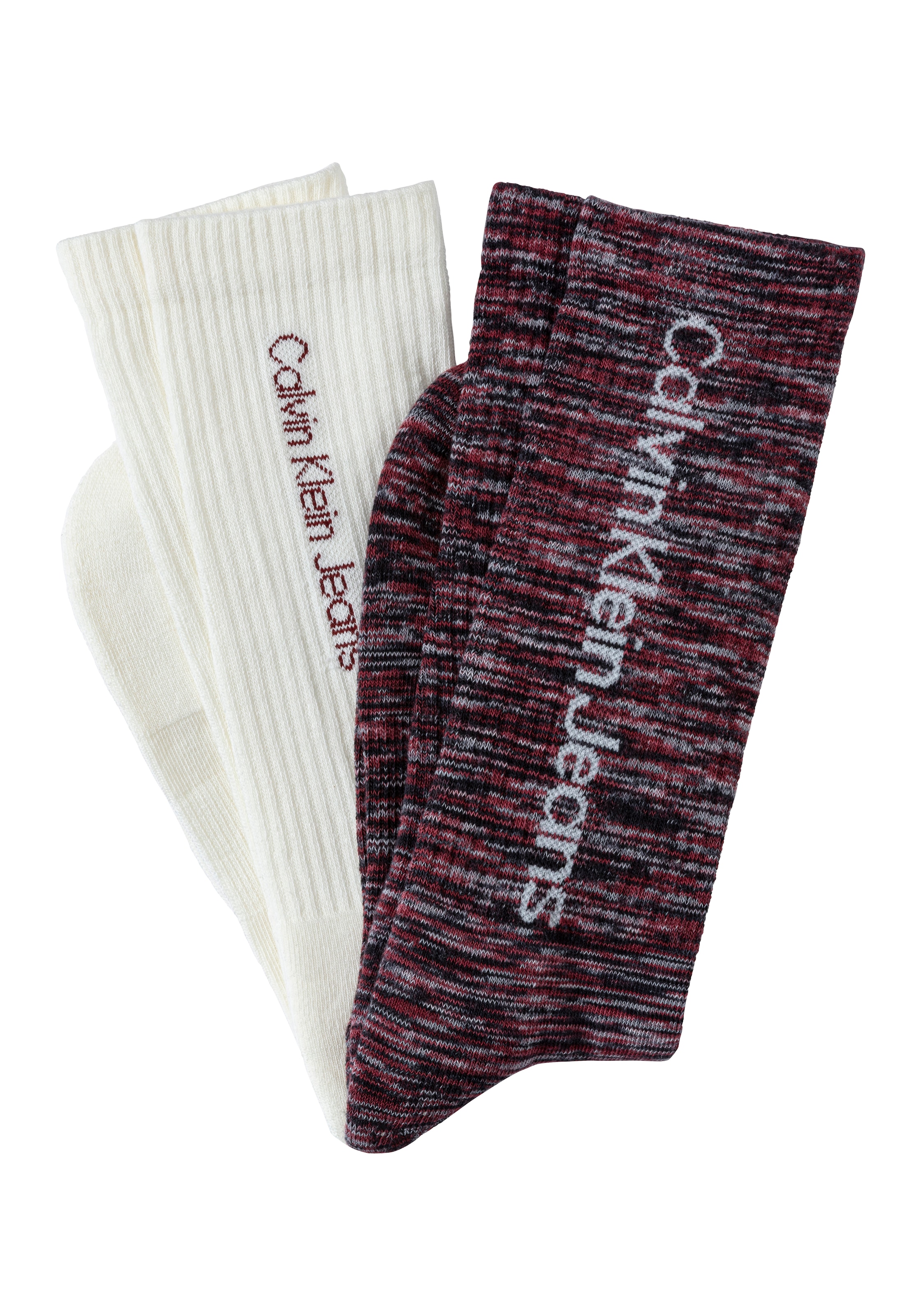 Calvin Klein Jeans Socken, (2 Paar), mit seitlichem Logoschriftzug