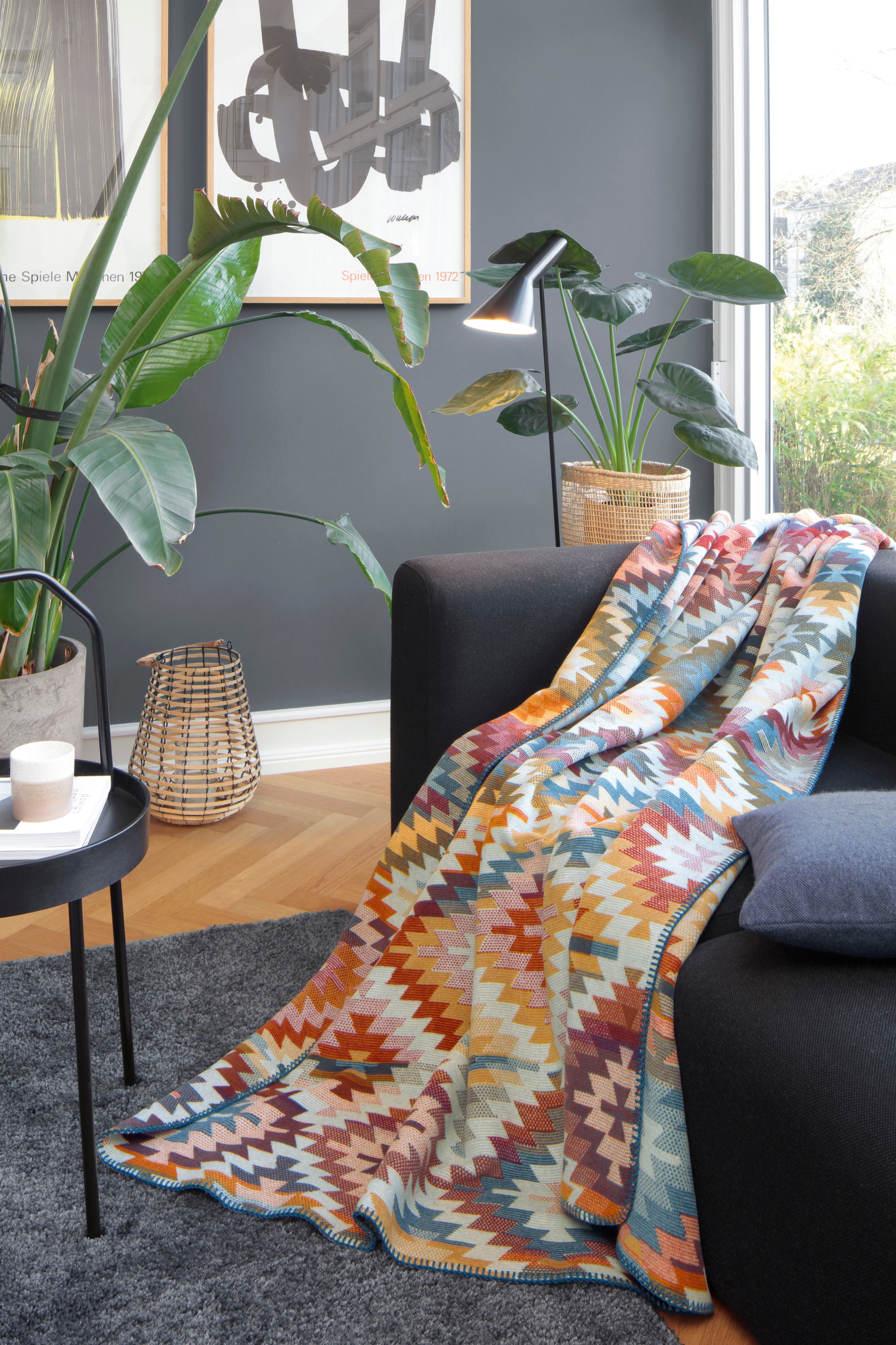 Biederlack Wohndecke »Nomad«, mit geketteltem Zierstich, Kuscheldecke