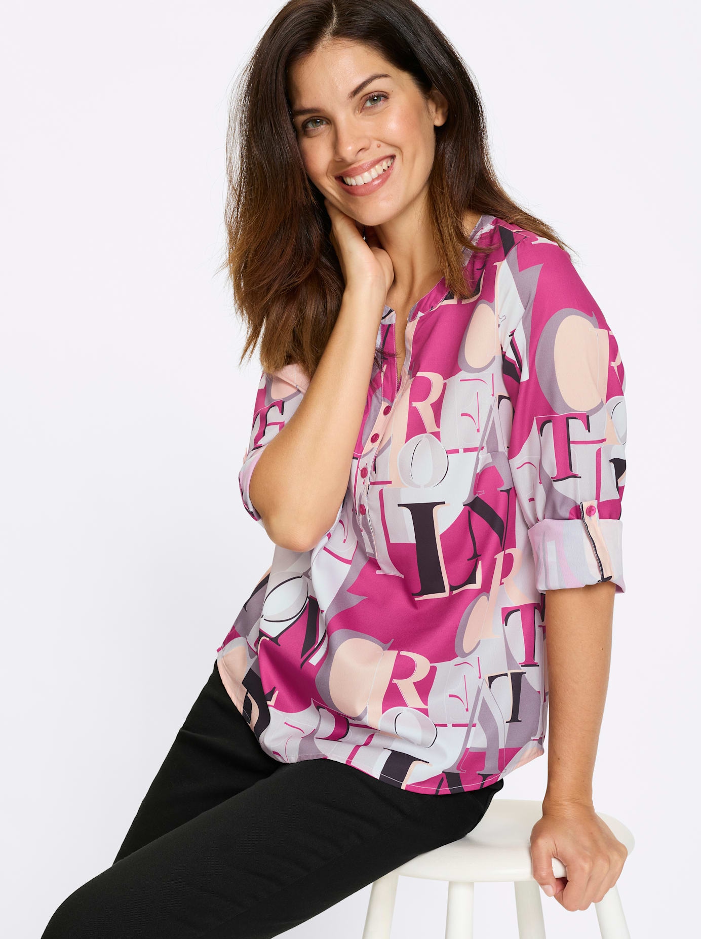 Classic Basics Langarmbluse