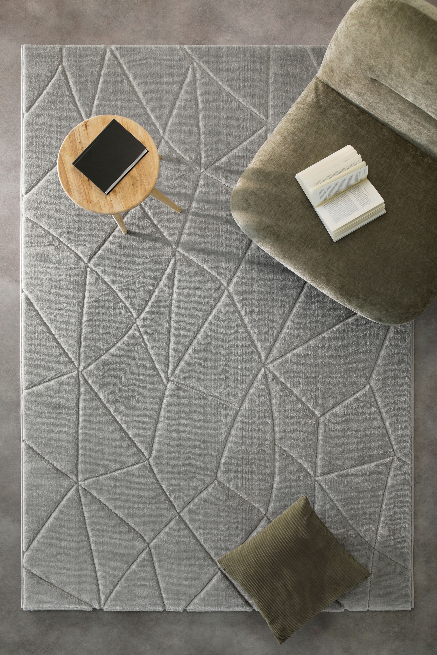 Wecon home Teppich »Unplugged, auch in quadratischer Form«, rechteckig, 10 mm Höhe, Kurzflor, Hoch Tief Struktur, gewebt, Wohnzimmer, Schlafzimmer, modern