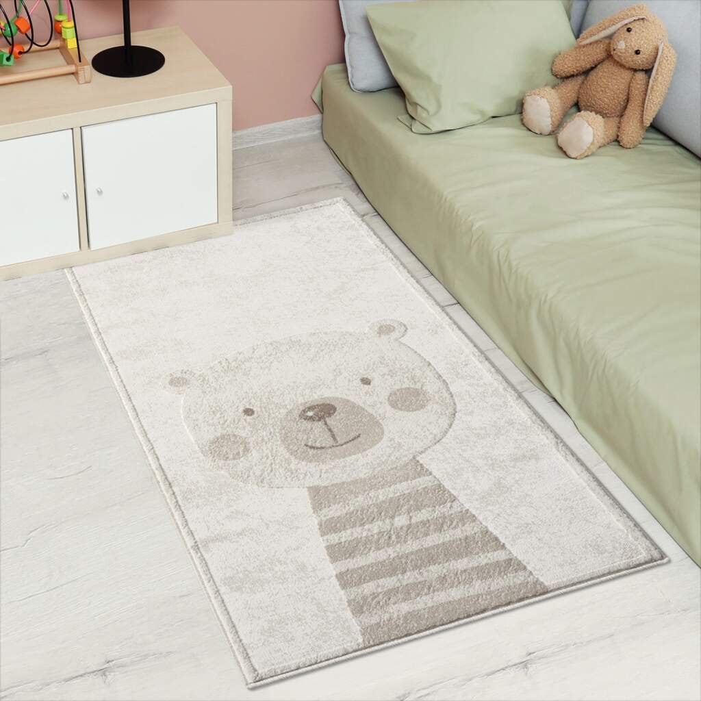 Kinderteppich »MARA710«, rechteckig, 11 mm Höhe, Kinderzimmer Teppich Tiere Beige...