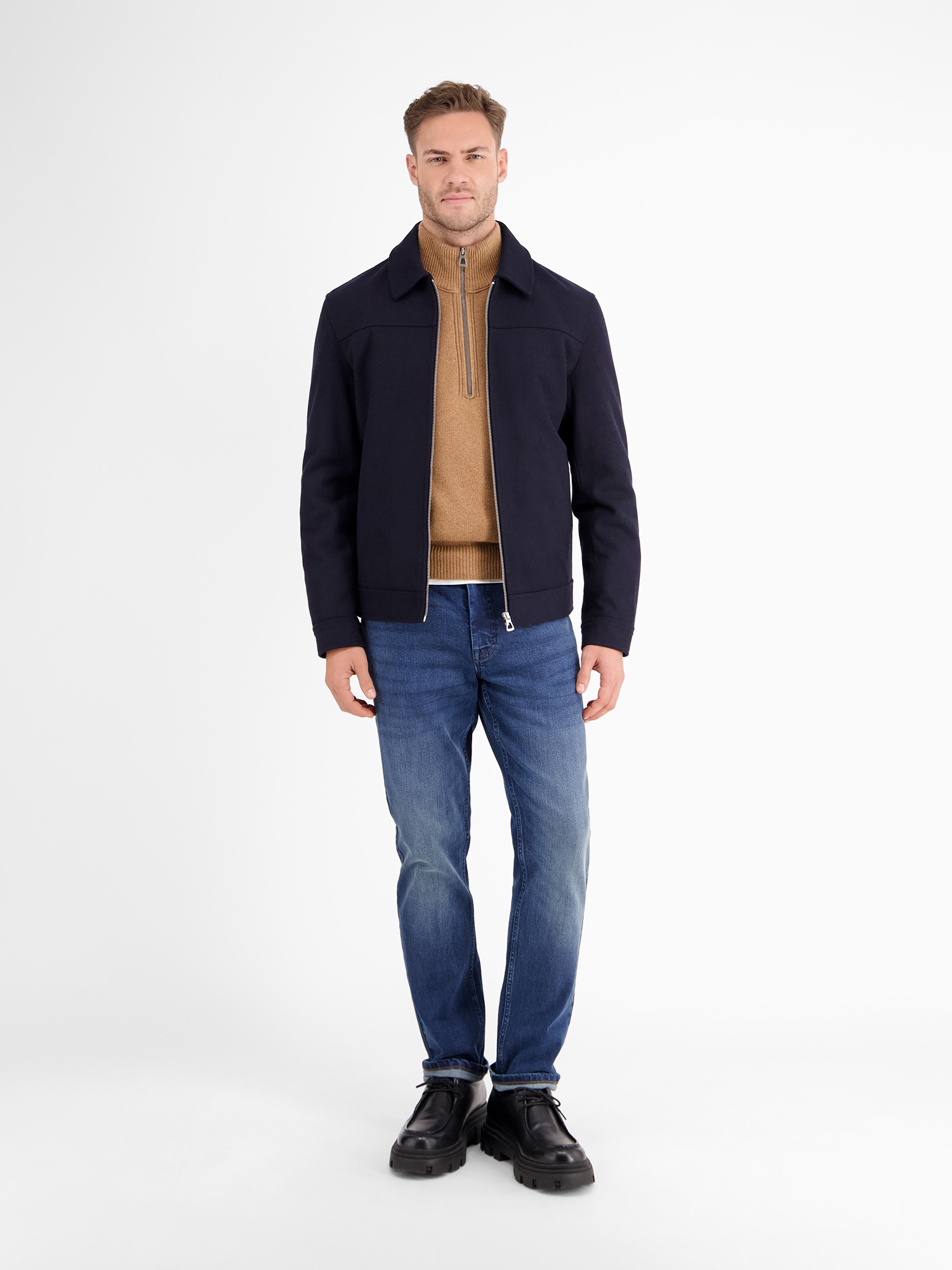 LERROS Relaxhose »LERROS BAXTER 5-Pocket-Denim, RELAXED FIT, unifarben«