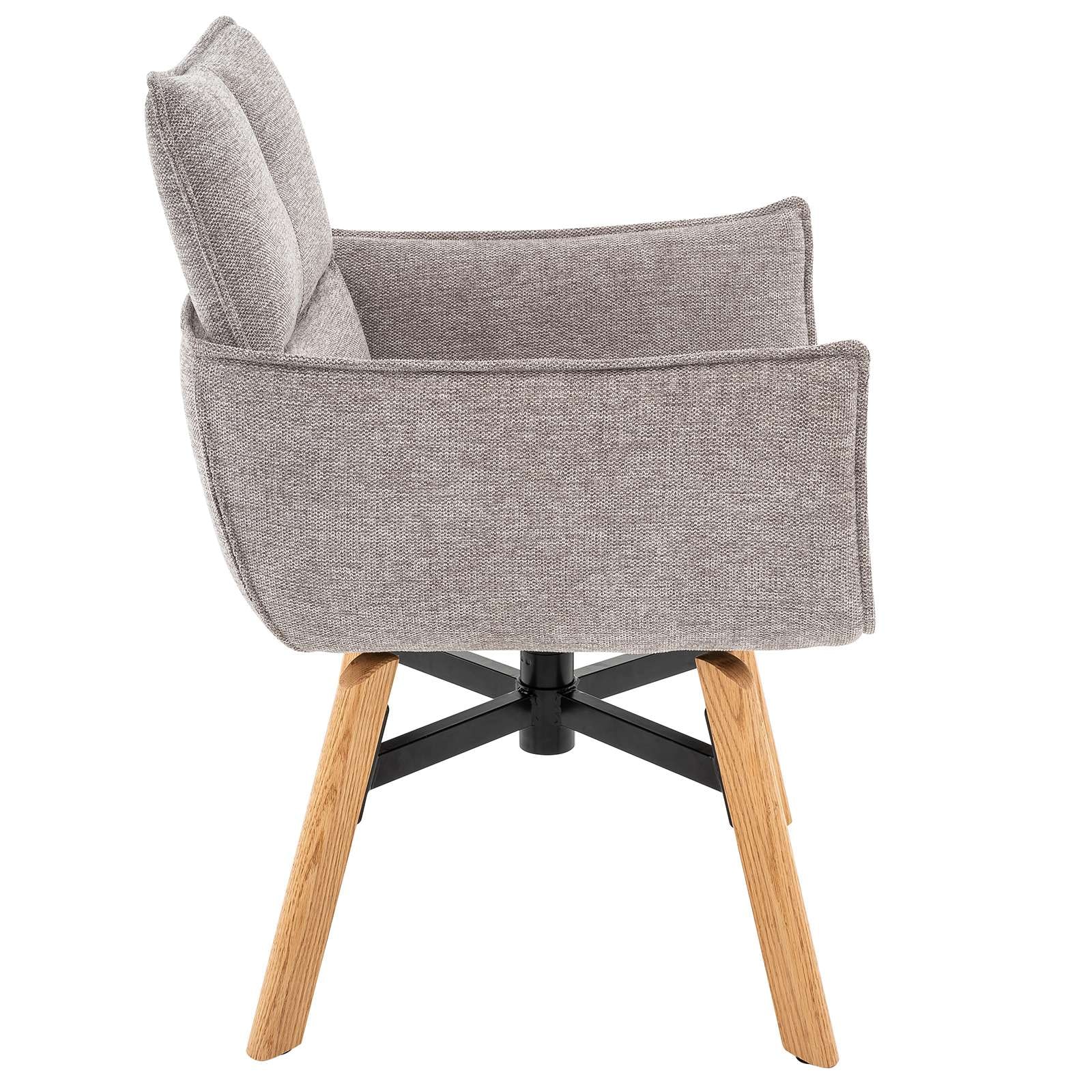 OTTO home Esszimmerstuhl »Elyssa« () 1 Stk.massives Eichenholzgestell,  pflegeleichter Webstoff, Drehfunktion