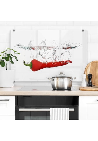 Wall-Art Herd-Abdeckplatte »Spritzschutz Küche Chilischote«, (1 tlg.) kaufen