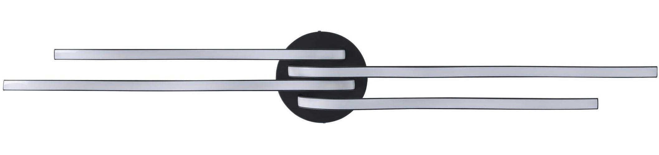 EGLO Deckenleuchte »Roncade 1 Deckenlampe, Küchenlampe aus Aluminium, Stahl und Kunststoff« LED-Modul 1 Stk. Warmweiß Wand-/Deckenleuchte - L116 x B18 x H11,5 cm - schwarz - 37W inkl.