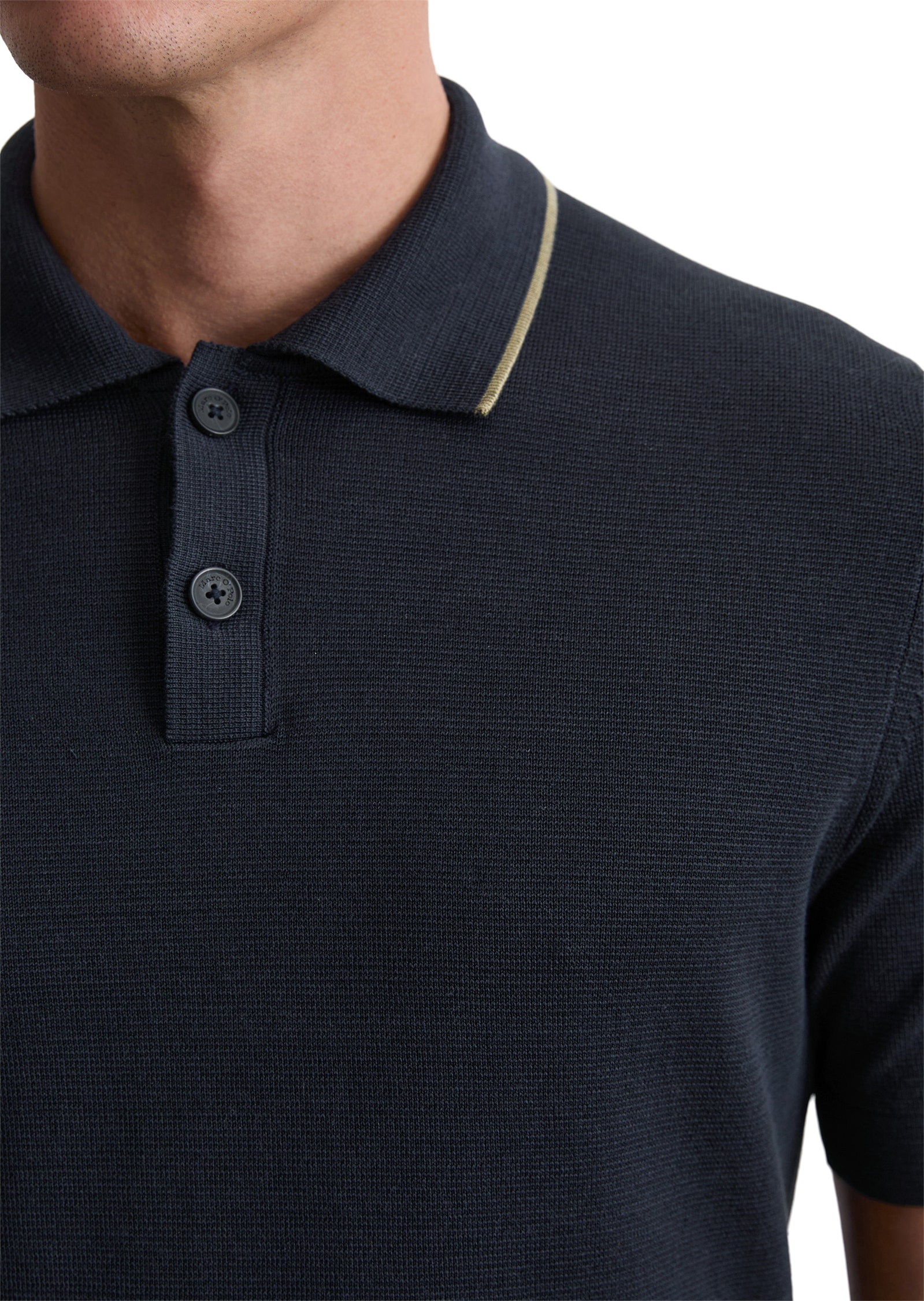 Marc O'Polo Poloshirt »DFB Travel Collection«, aus Strick, aus reiner Bio-Baumwolle, regular fit